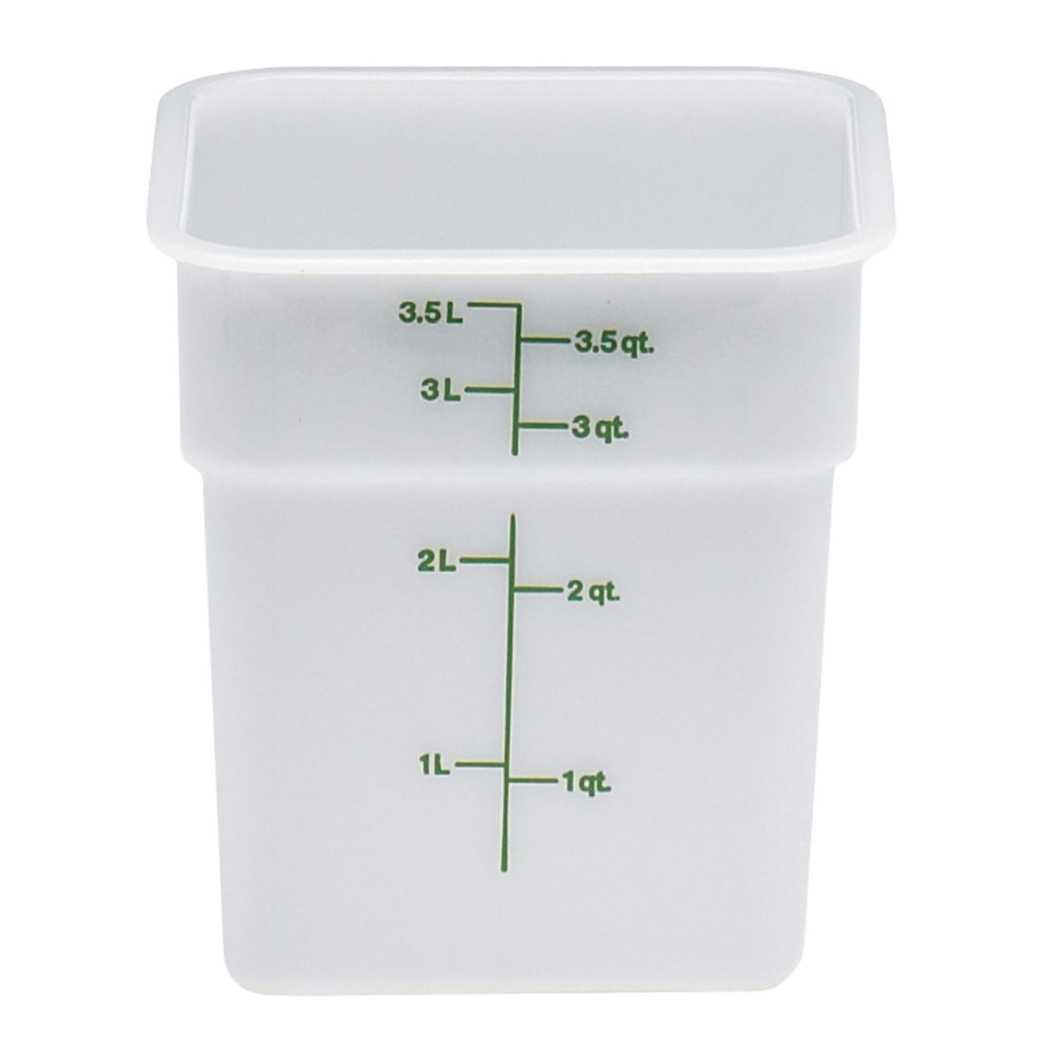 Cambro Poly CamSquare Food Storage Containers, 4 Qt, White, Pack Of 6 Containers