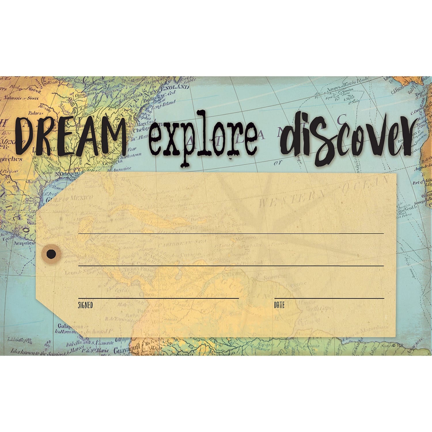 Teacher Created Resources Awards, 8-1/2in x 5-1/2in, Travel the Map Dream Explore Discover, 30 Per Pack, Set Of 6 Packs - Image 3