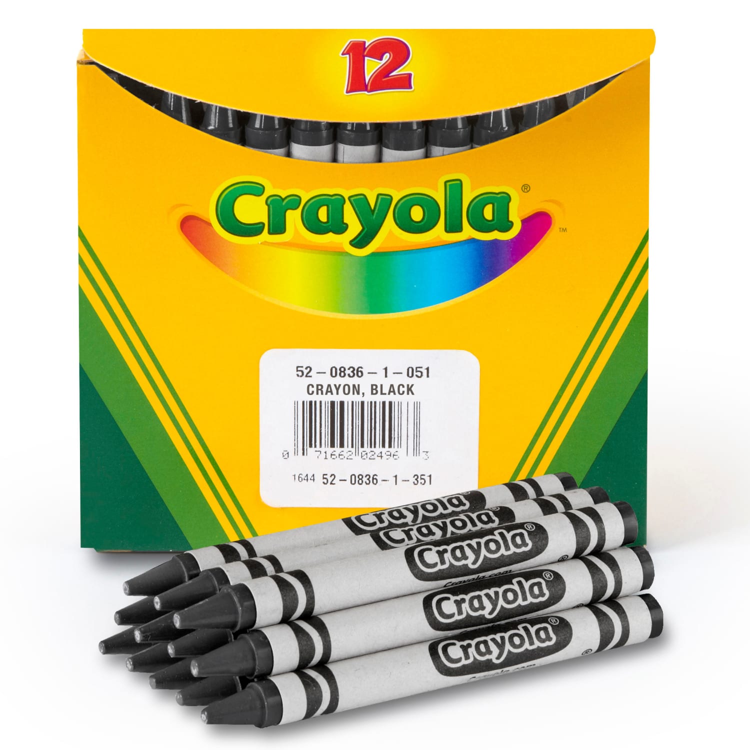 Crayola Bulk Crayons, Regular Size, Black, 12 Crayons Per Box, Set Of 12 Boxes - Image 3