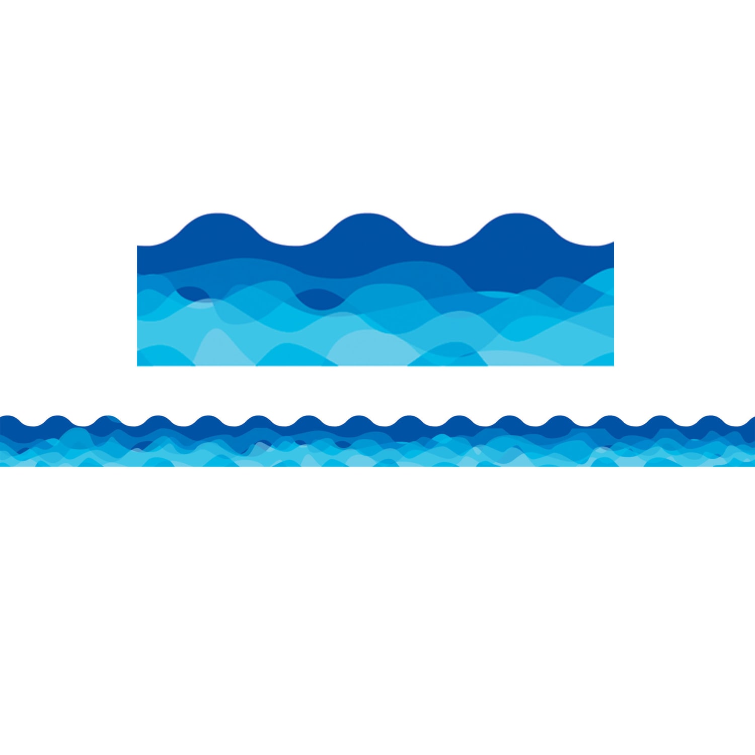 Creative Teaching Press Scallops EZ Borders, Waves Of Blue, 24 Borders Per Pack, Set Of 3 Packs - Image 3
