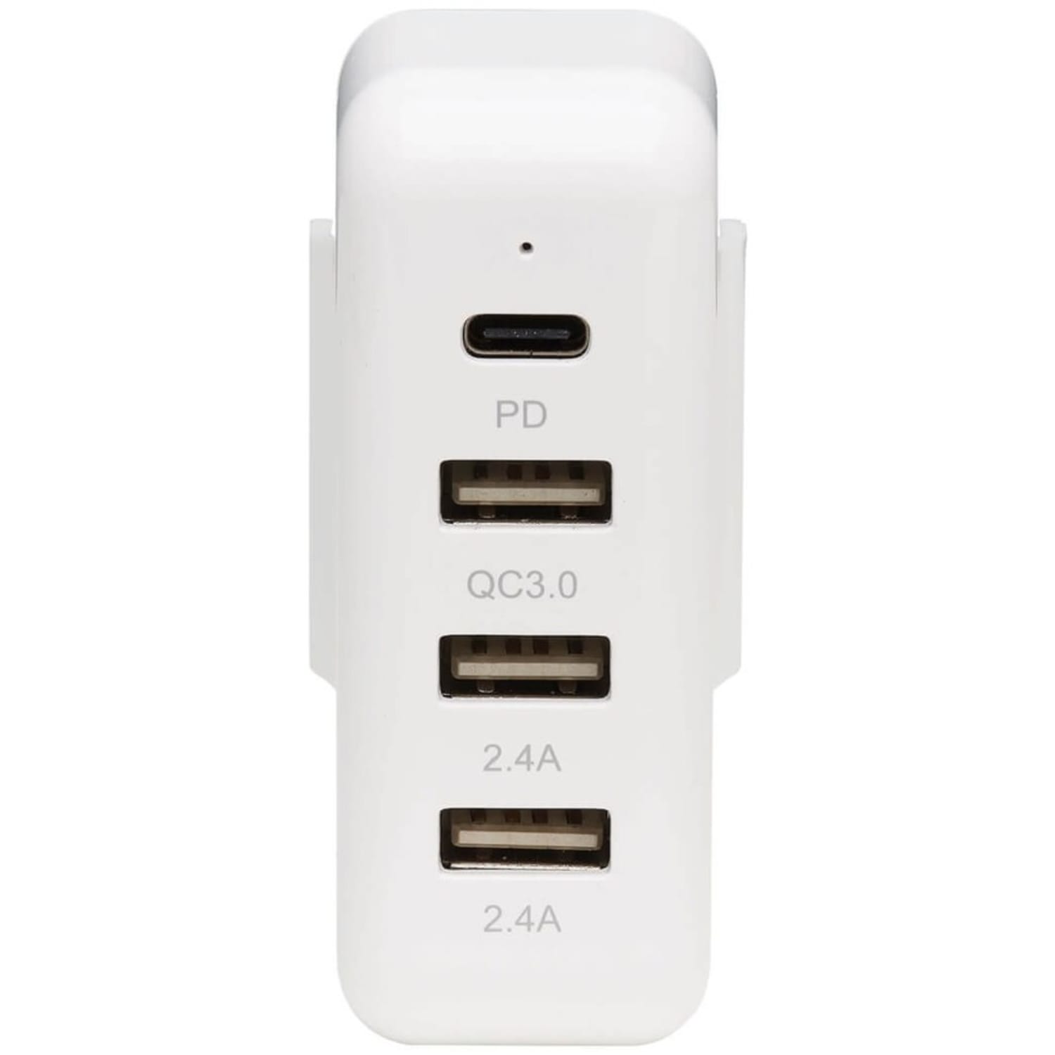 Eaton Tripp Lite Series Portable Power Expansion Hub for Apple USB-C Power Adapter - 4 Ports (3 USB-A, 1 USB-C 45W) - Power adapter - 45 Watt - 2.4 A - PD 3.0, QC 3.0 - 4 output connectors (USB Type A, 2 x USB, 24 pin USB-C) - white - Image 5