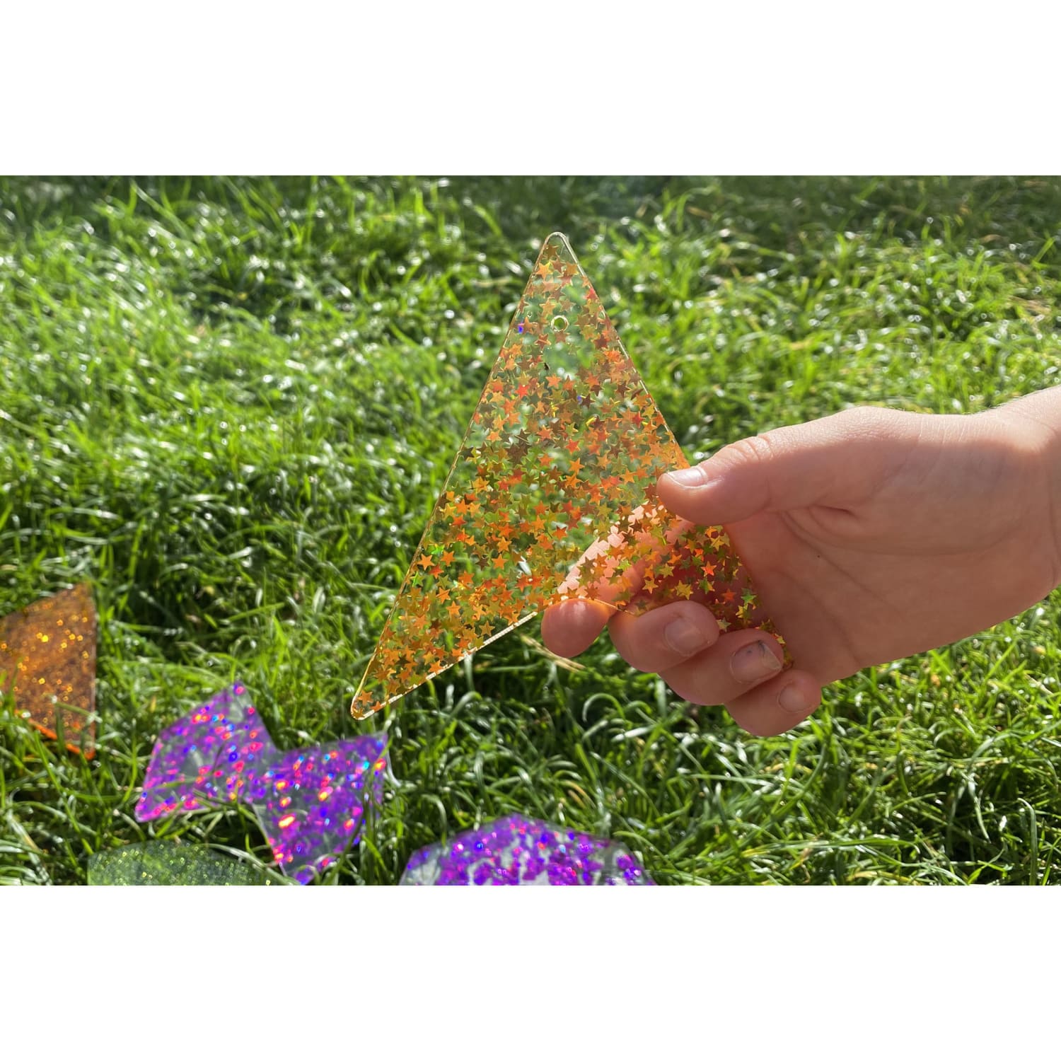 TickiT Rainbow Glitter Shapes, Assorted Colors, Set Of 21 Shapes - Image 5