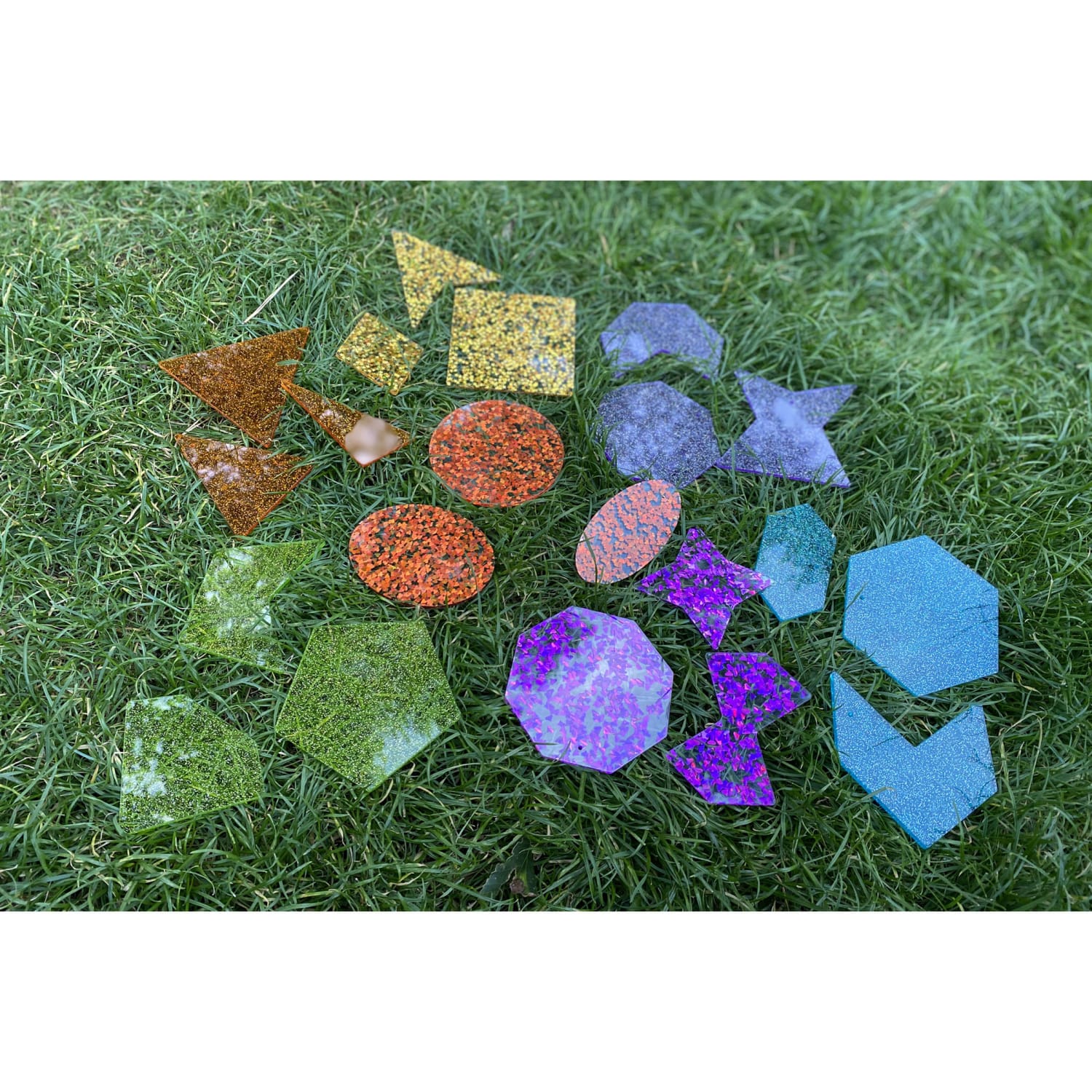 TickiT Rainbow Glitter Shapes, Assorted Colors, Set Of 21 Shapes - Image 6