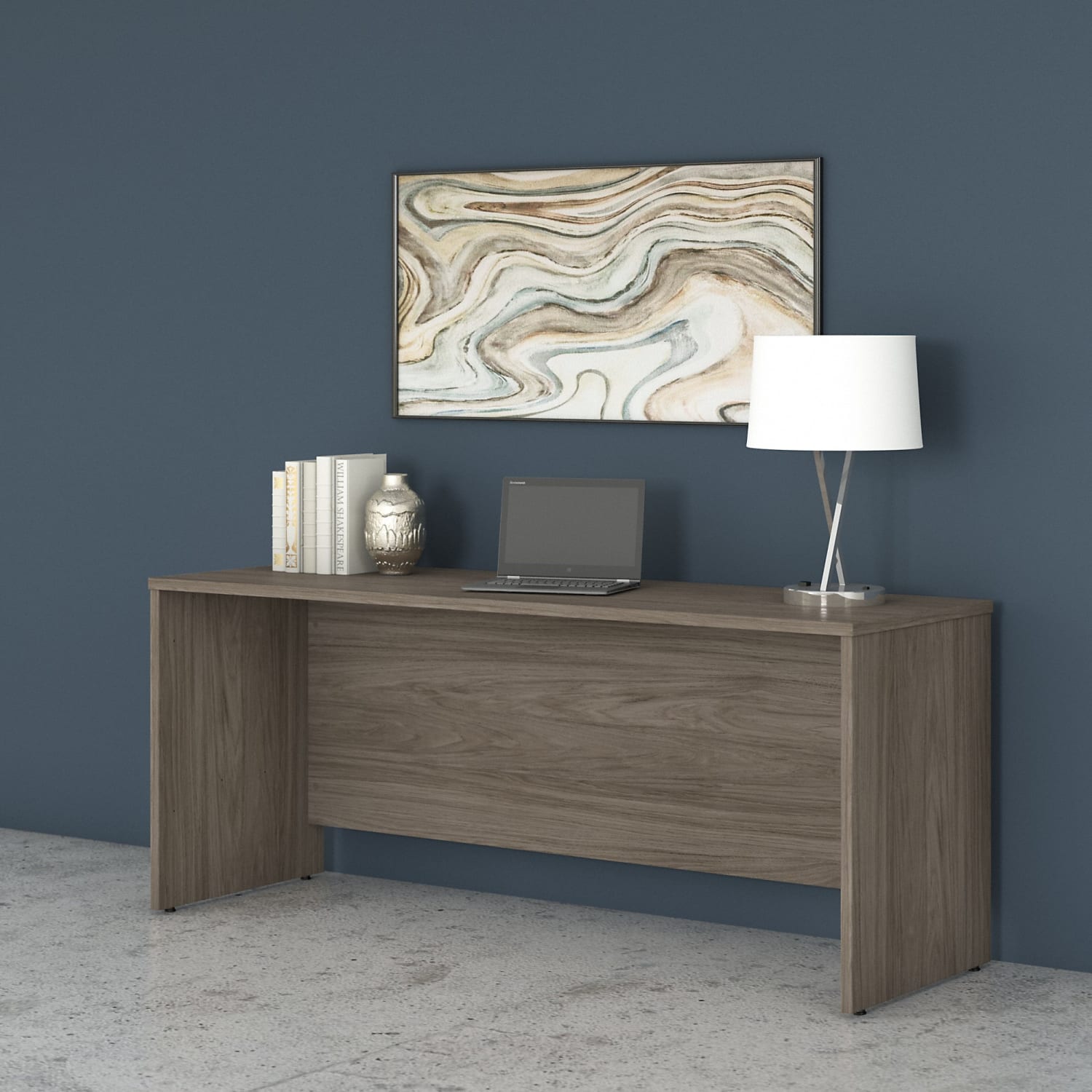 Bush Business Furniture Studio C 72inW Credenza Computer Desk, Modern Hickory, Standard Delivery - Image 3