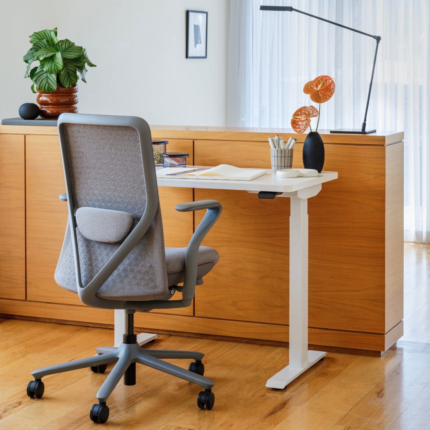 Branch Furniture Verve Seating Ergonomic Fabric Mid-Back Task Chair, Lunar - Image 5