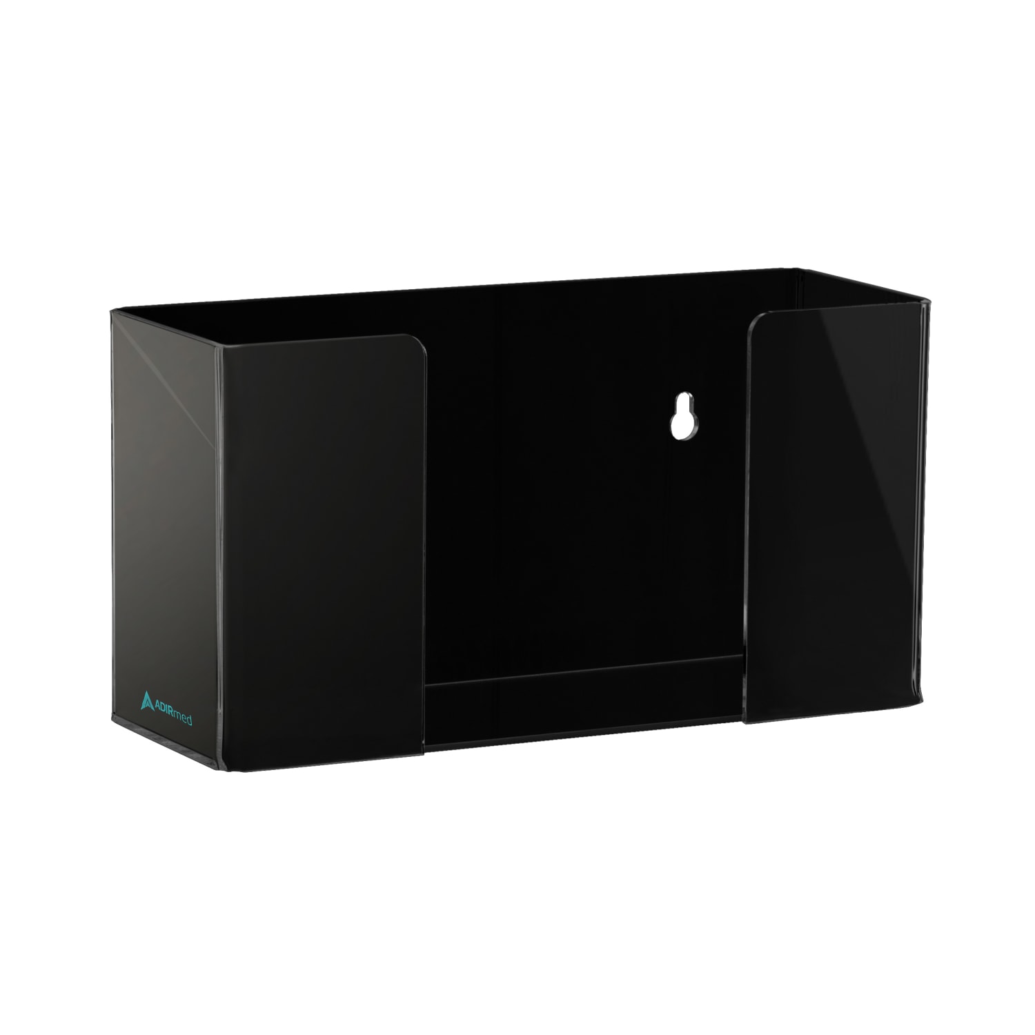 Alpine AdirMed Single Box Capacity Acrylic Glove Dispenser, 5-3/16inH x 10-1/4inW x 3-1/2inD, Black