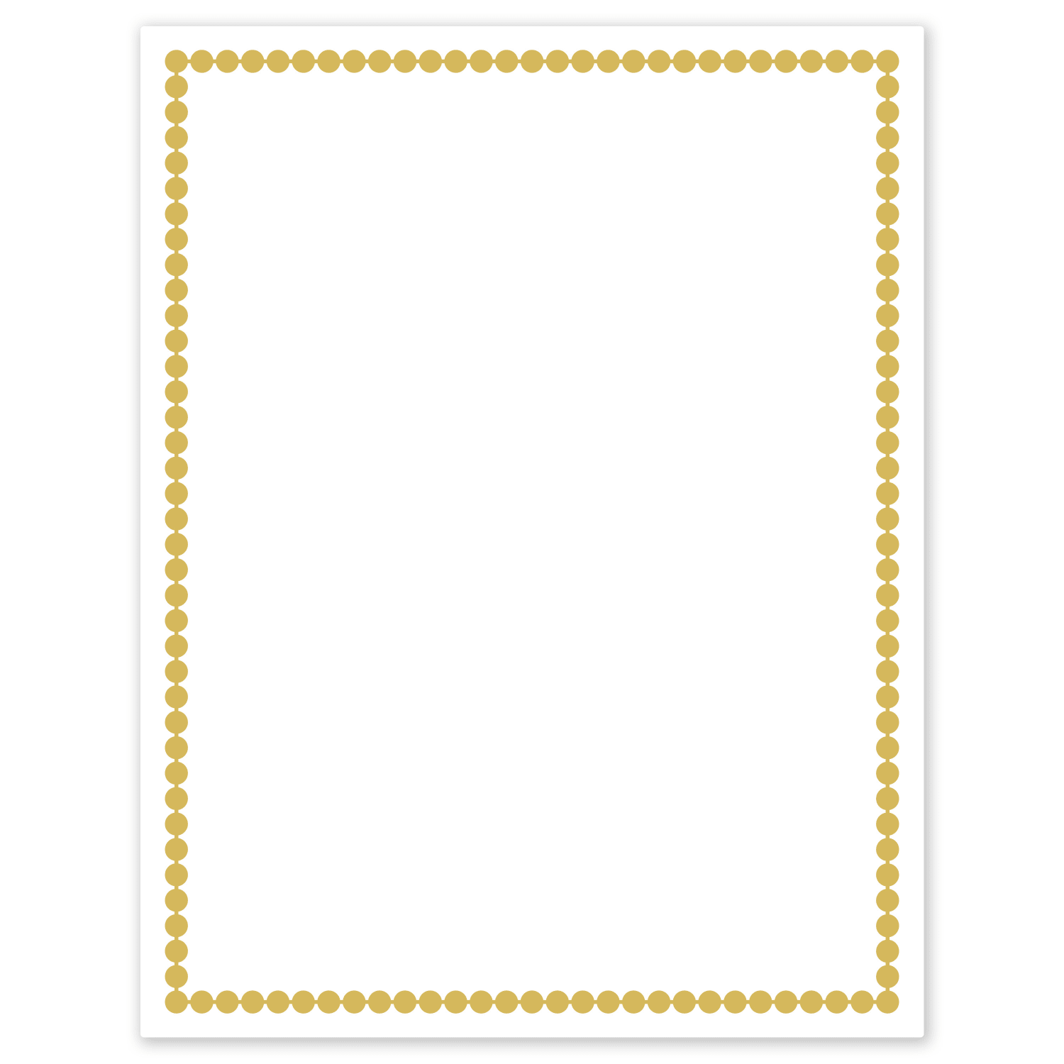 Avery Printable Cards, 8-1/2in x 11in, Matte White With Preprinted Gold Bead Design, Pack Of 10 - Image 3