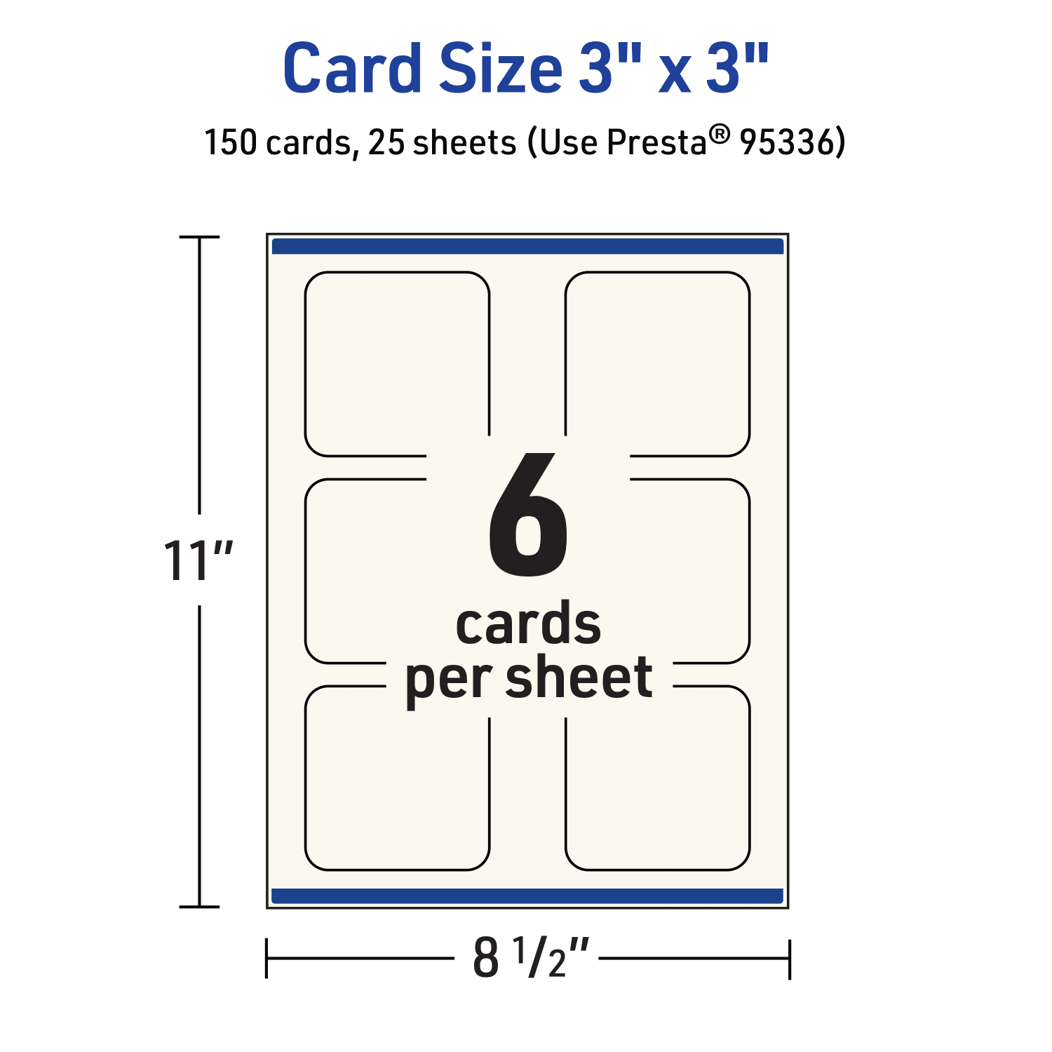 Avery Printable Note Cards With Sure Feed Technology, 3in x 3in Square Rounded Corners, Matte Ivory, Pack Of 150 - Image 6