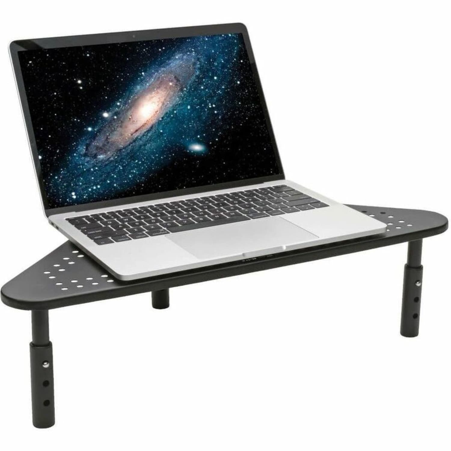 Eaton Tripp Lite Series Monitor Riser for Desk, 12 x 20 in. - Height Adjustable, Corner, Metal, Black - 44 lb Load Capacity - 11.6in Height x 11.6in Width x 19.7in Depth - Desktop, Tabletop, Countertop - Metal - Black - TAA Compliant - Image 3