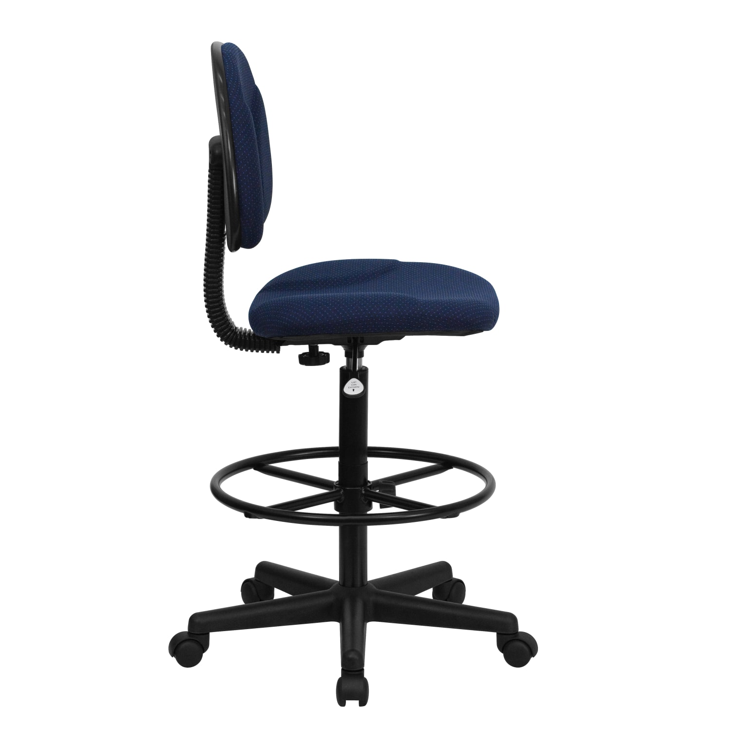 Flash Furniture Fabric Drafting Chair Cylinders 22527H or 26305H NavyBlack PopularChairscom Flash Furniture Fabric Drafting Chair Cylinders 225 27H or 26 305H NavyBlack PopularChairscom