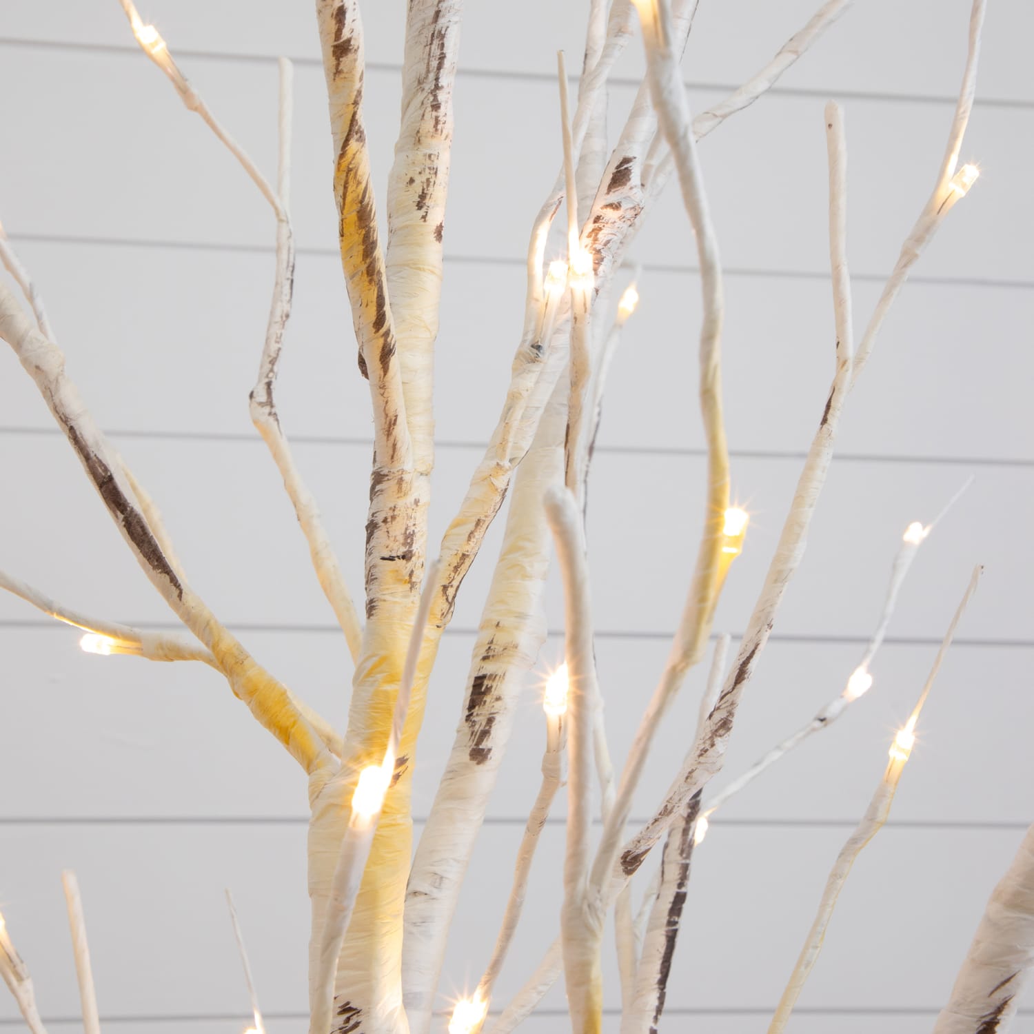 Nearly Natural White Birch 30inH Artificial Christmas Trees With Micro LED Lights, 30inH x 15inW x 1inD, Green, Set Of 2 Trees - Image 4
