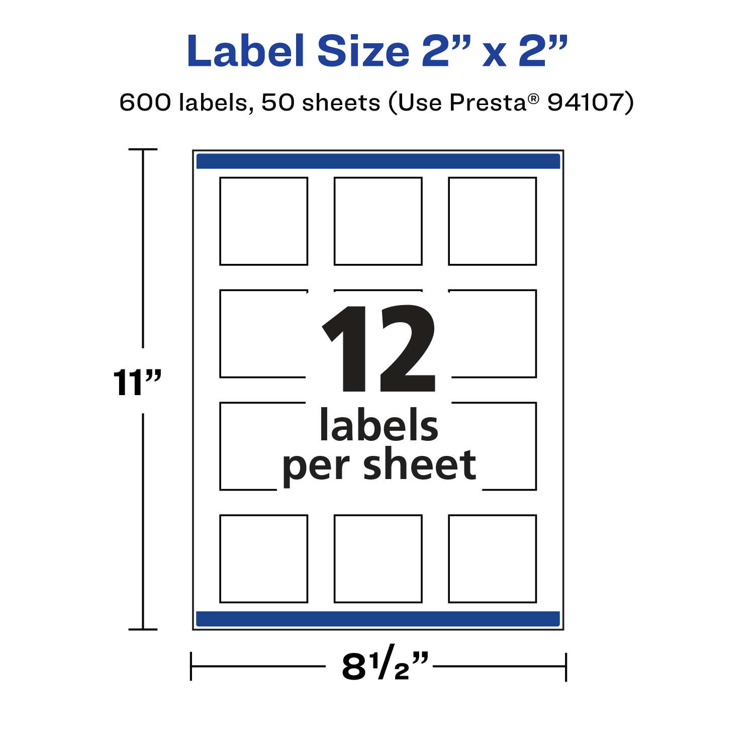 Avery Permanent Labels With Sure Feed, 94107-CMF50, Square, 2in x 2in, Matte Clear, Pack Of 600 - Image 6