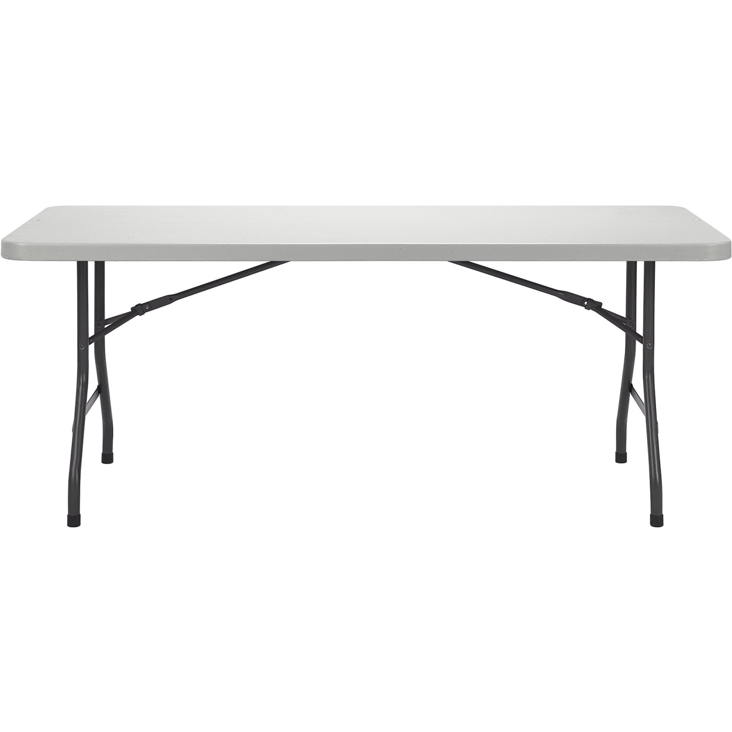 Lorell Ultra-Lite Economy Folding Table, 29-3/10inH x 72inW x 30inD, Gray - Image 4