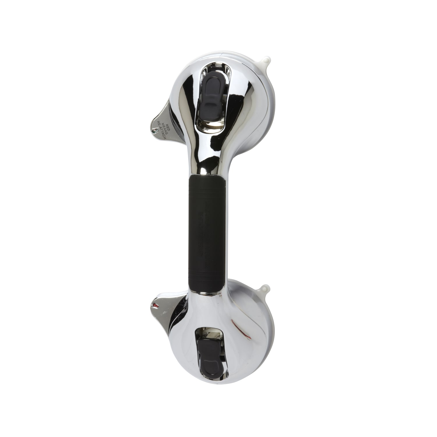 HealthSmart Suction Cup Grab Bar With Germ Protection, 12inH x 2inW x 3inD, Chrome - Image 4