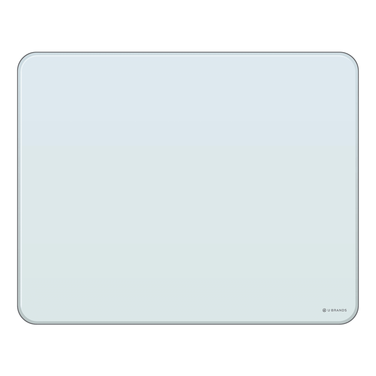 U Brands Frameless Magnetic Cubicle/Wall Glass Dry Erase Board, 20in X 16in, Frosted White
