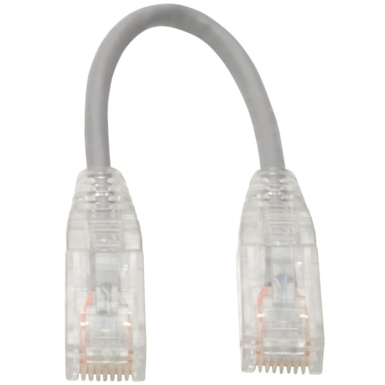 Tripp Lite Cat6 UTP Patch Cable (RJ45) - M/M, Gigabit, Snagless, Molded, Slim, Gray, 6 in. - First End: 1x R - N201S6NGY - Image 3