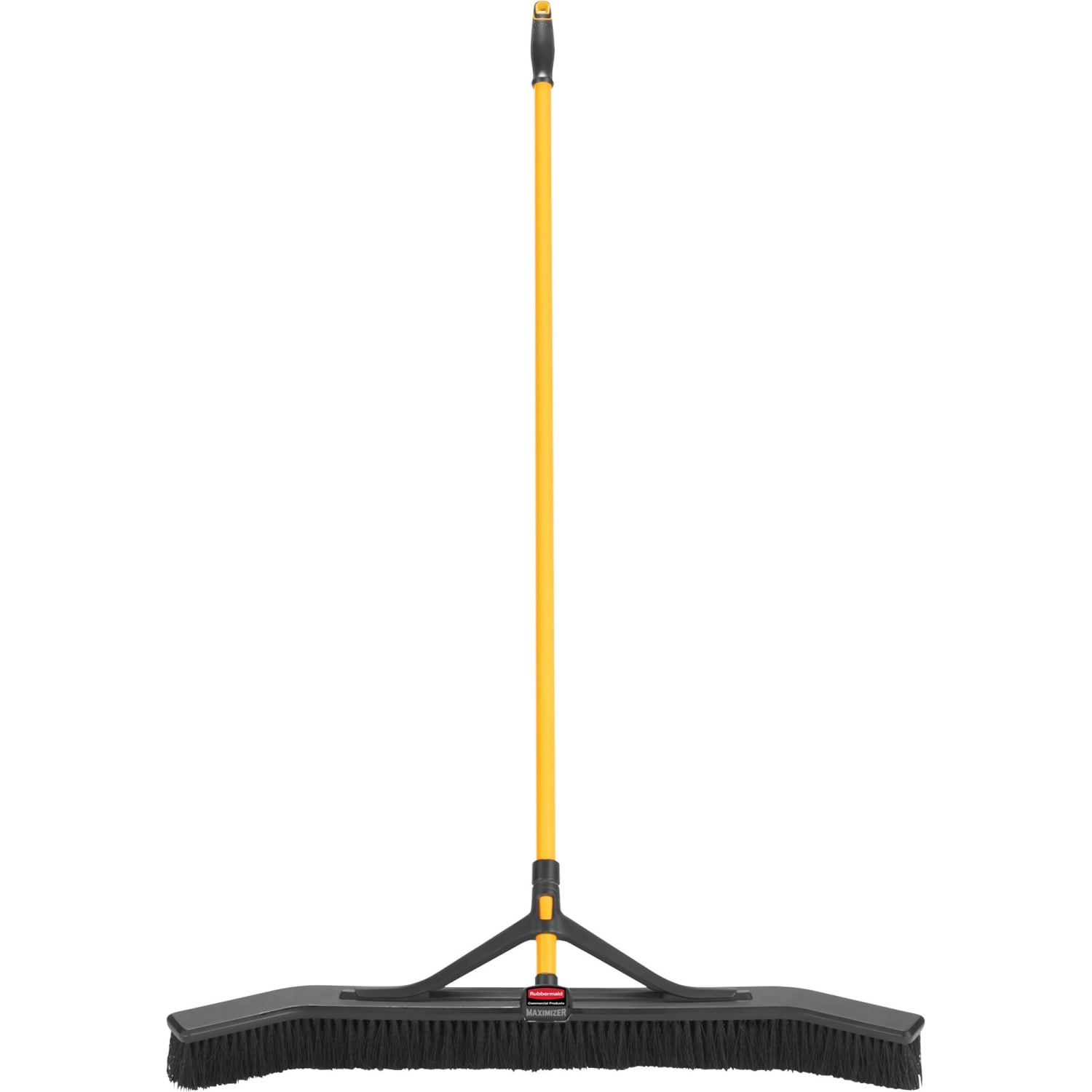 Rubbermaid Maximizer Push-To-Center Broom, 36in, Black/Yellow - Image 3