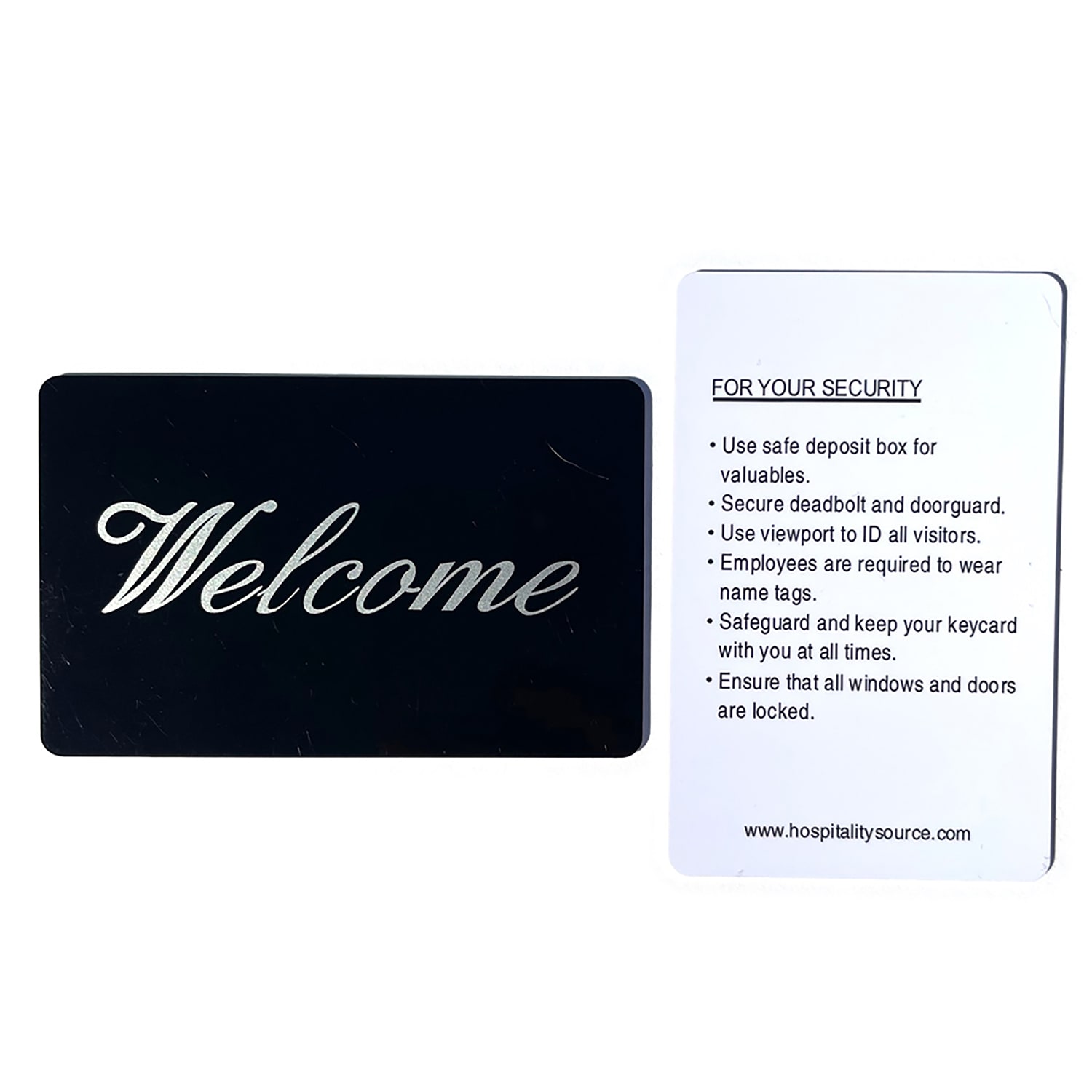 Hospitality Source RFID Welcome Key Cards, Classic Black, Set Of 200 Key Cards