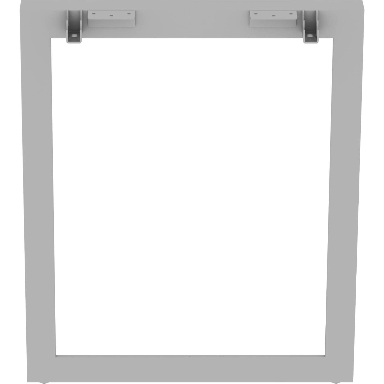 Lorell Relevance Series Desk Leg Frame, Silver, 23.3in Desk Height - Image 3
