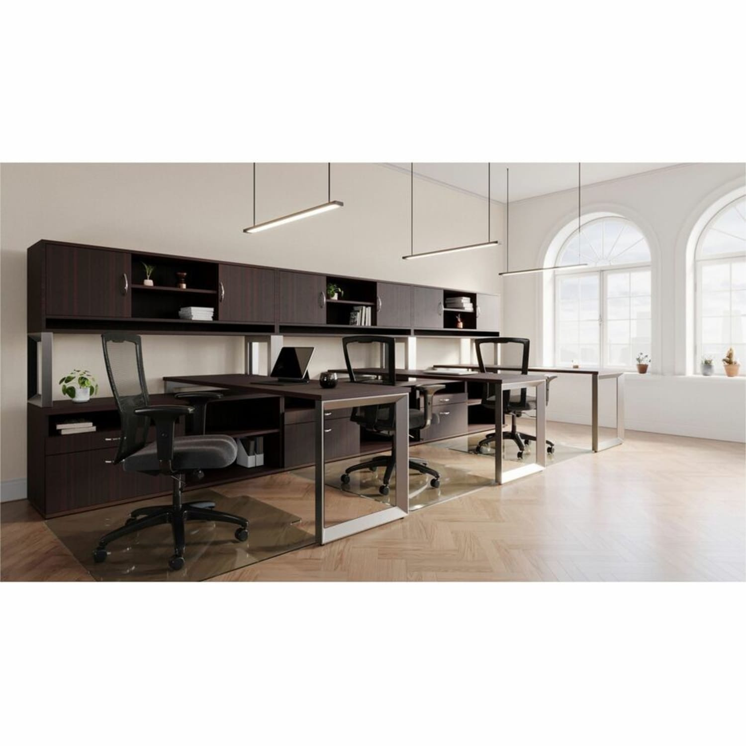 Lorell Relevance 2-Shelf Open Storage, Mahogany - Image 6
