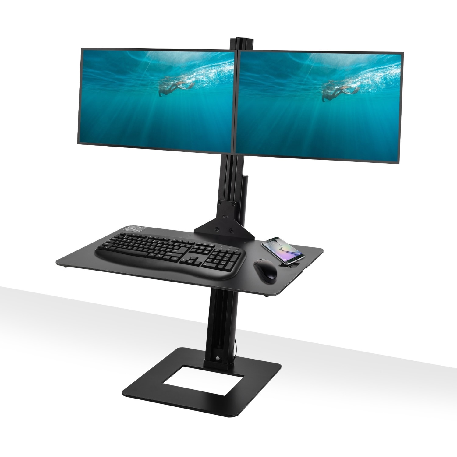 SIIG Dual Display Adjustable Computer Keyboard Stand, CEMT2H12S1 - Image 3