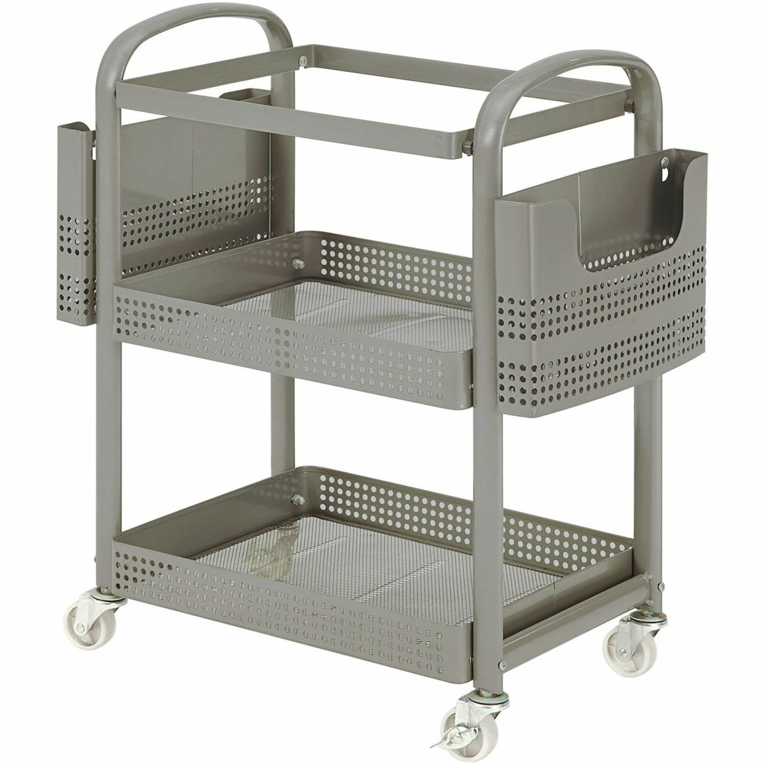 Lorell Mobile Metal File Cart, Champagne - Image 5