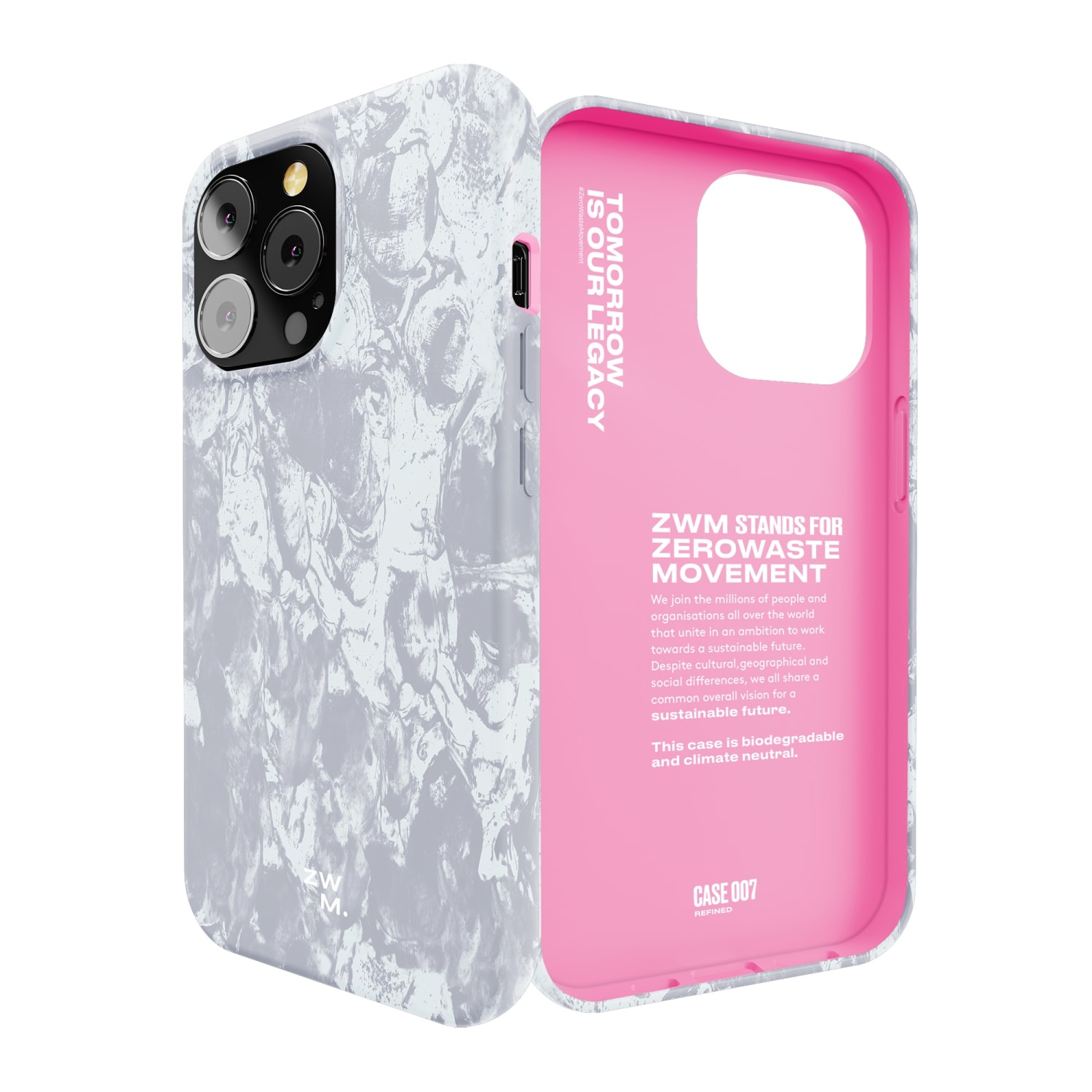 Zero Waste Movement iPhone 13 Pro Max Case, Blue/Gray - Image 4