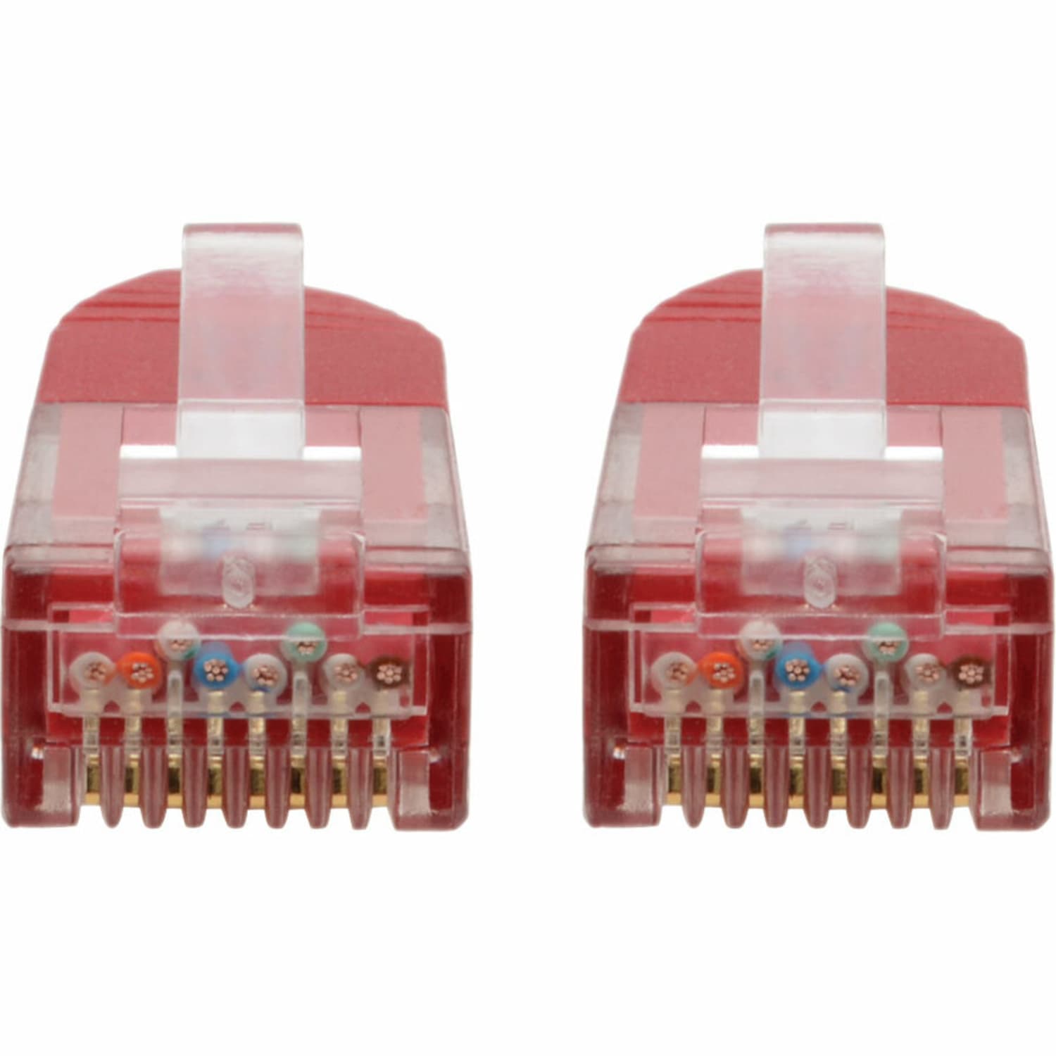 Tripp Lite Cat6 Cat5e Gigabit Molded Patch Cable RJ45 M/M 550MHz Red 2ft - 1 x RJ-45 Male Network - Gold Plated Contact - Red - Image 3