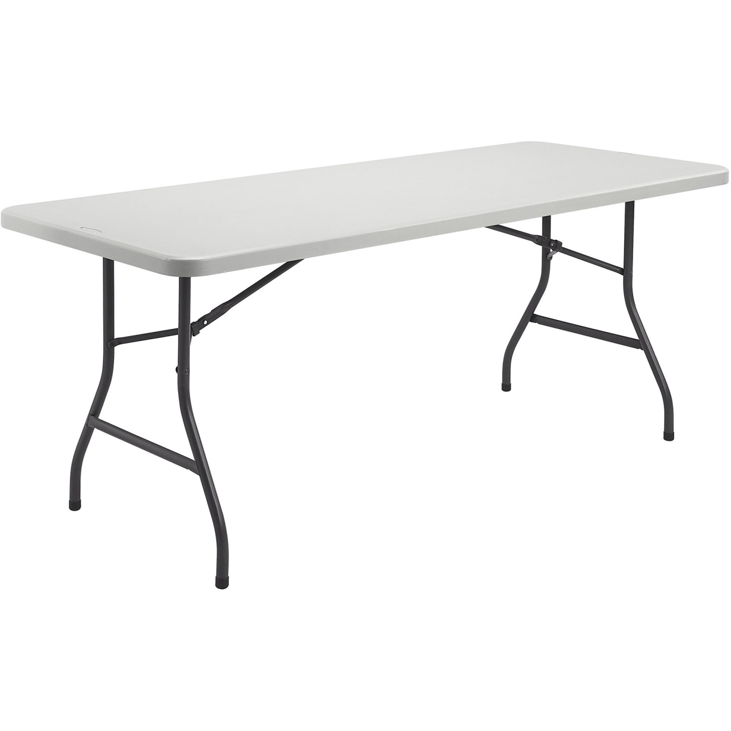 Lorell 96inW Rectangular Banquet Table, Black/Gray - Image 5