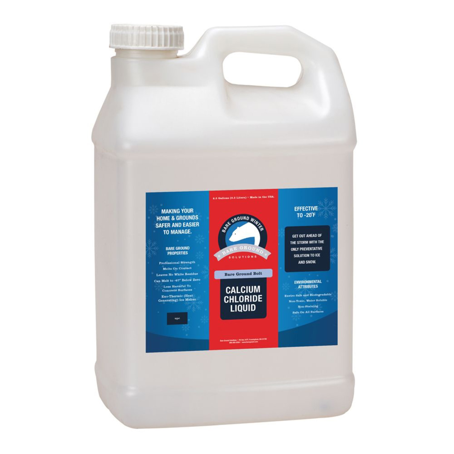 Bare Ground Liquid De-Icer, Calcium Chloride, 2.5 Gallons - Image 4
