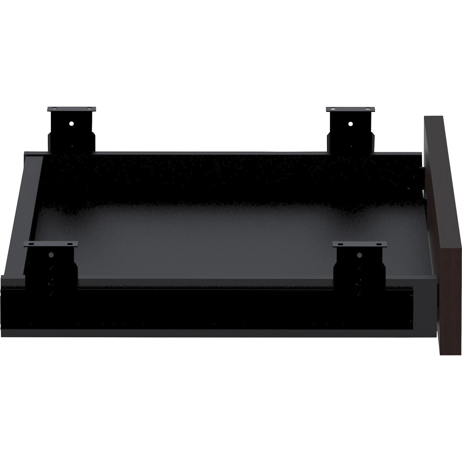 Lorell Essentials Center Drawer, 5-1/8inH x 28-3/8inW x 16-3/4inD, Espresso - Image 4
