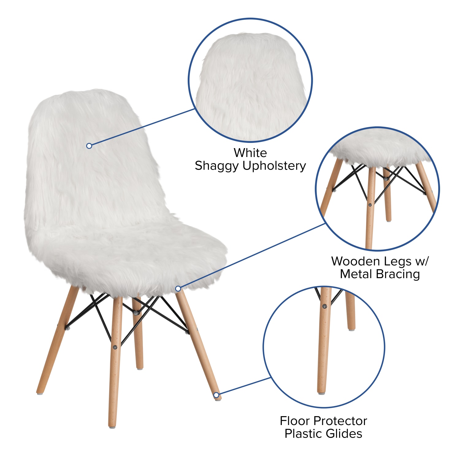 Flash Furniture Shaggy Dog Accent Chair White PopularChairscom Flash Furniture Shaggy Dog Accent Chair White PopularChairscom