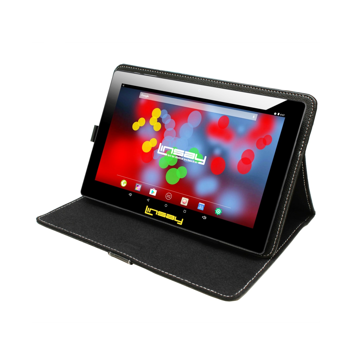 Linsay F10IPS Tablet, 10.1in Screen, 2GB Memory, 64GB Storage, Android 13, Black Case - Image 4