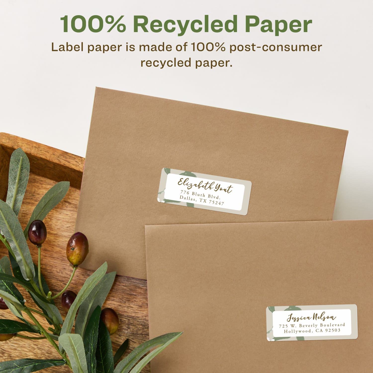 Avery EcoFriendly Address Labels, 48460, Rectangle, 1in x 2-5/8in, White, Pack Of 3,000 - Image 4