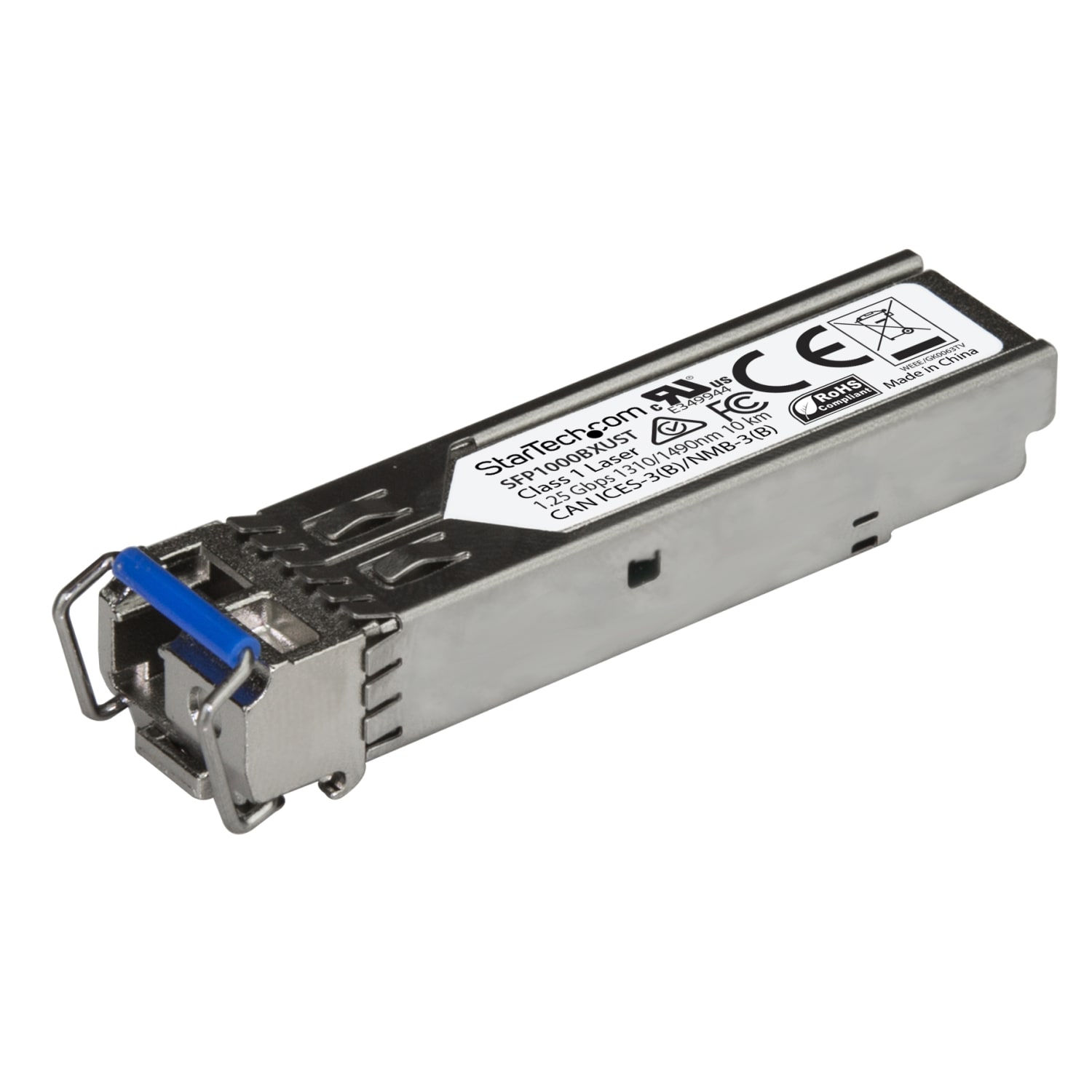 StarTech.com 1000BASE-BX MSA Compliant Upstream SFP Module - LC Connector - Fiber SFP Transceiver - Lifetime Warranty - SFP1000BXUST