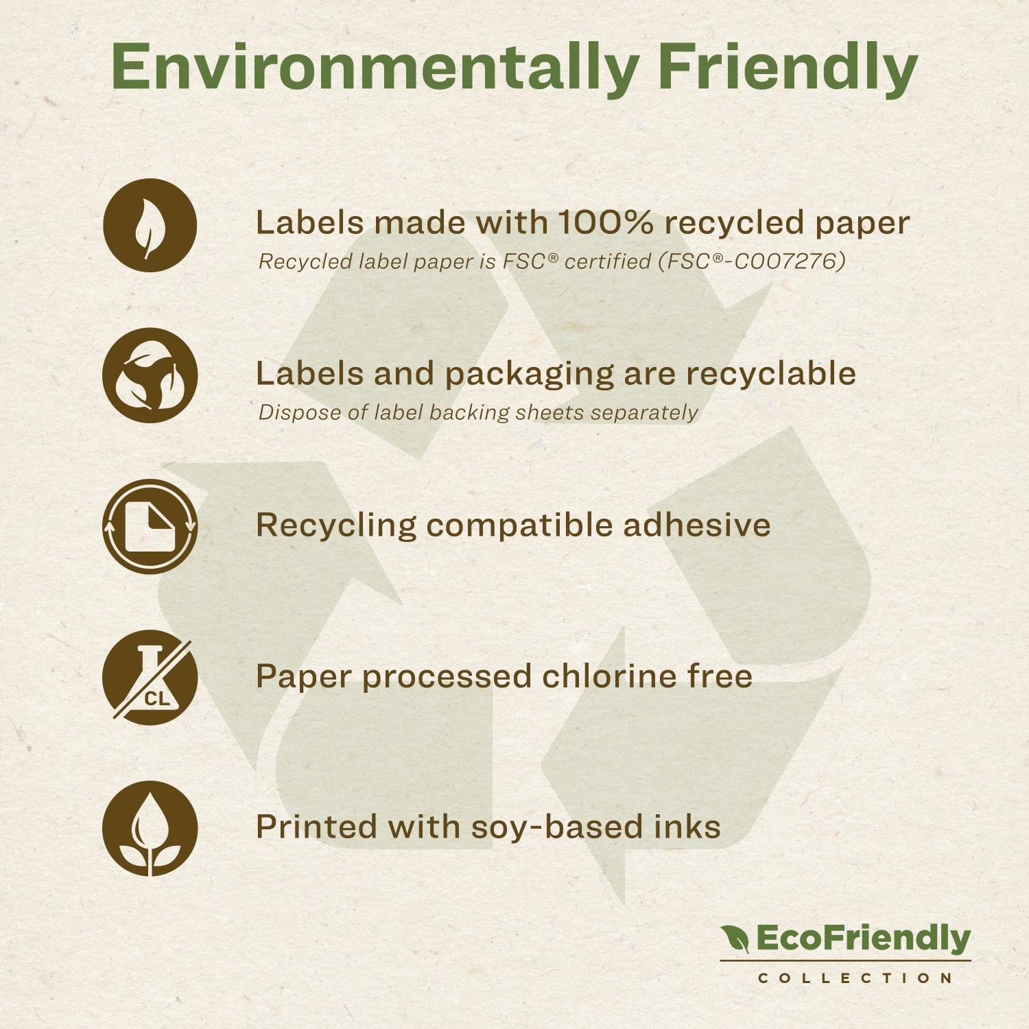 Avery EcoFriendly Address Labels, 48160, Rectangle, 1in x 2-5/8in, White, Pack Of 750 Labels - Image 5