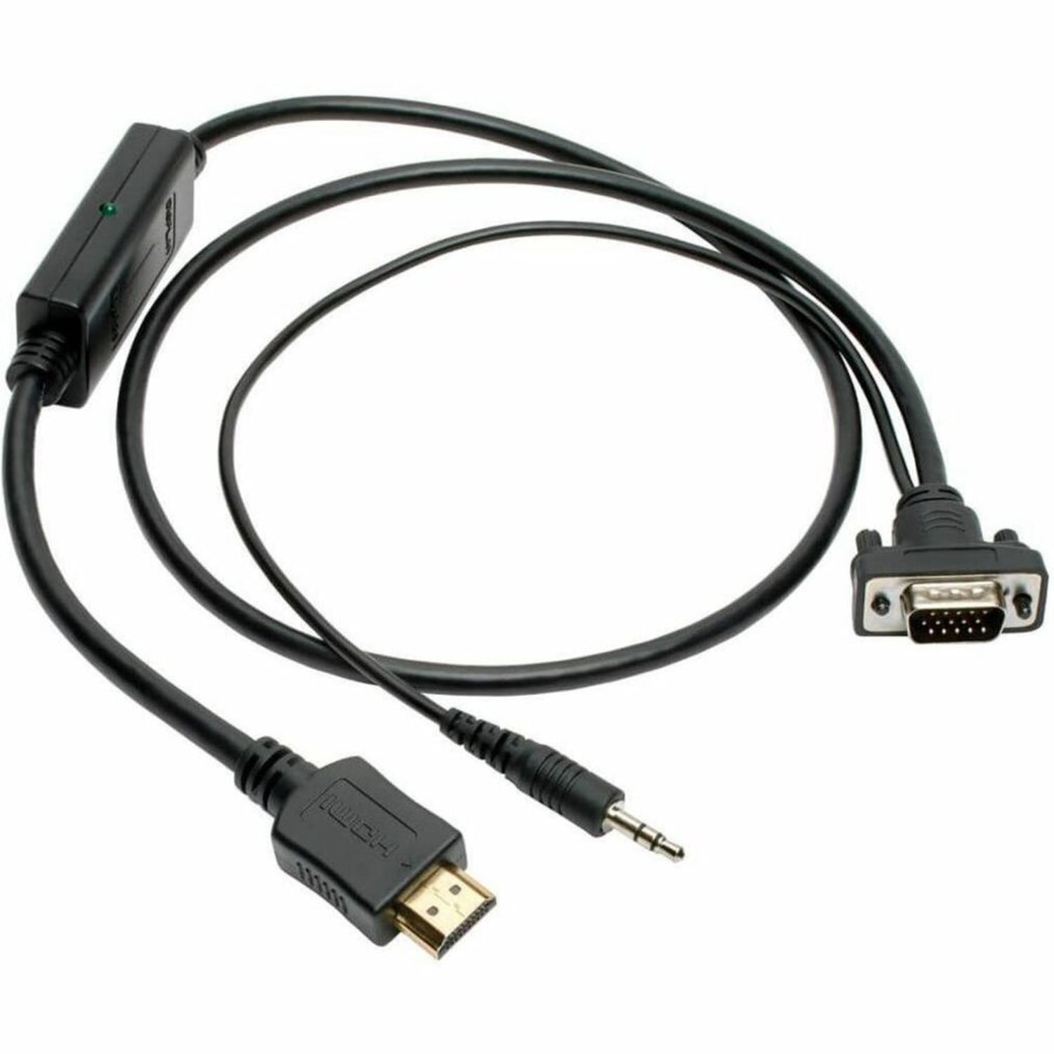 Eaton Tripp Lite Series HDMI to VGA + Audio Active Adapter Cable (HDMI to Low-Profile HD15 + 3.5 mm M/M), 15 ft. (4.6 m) - HDMI/Mini-phone/VGA - Image 3
