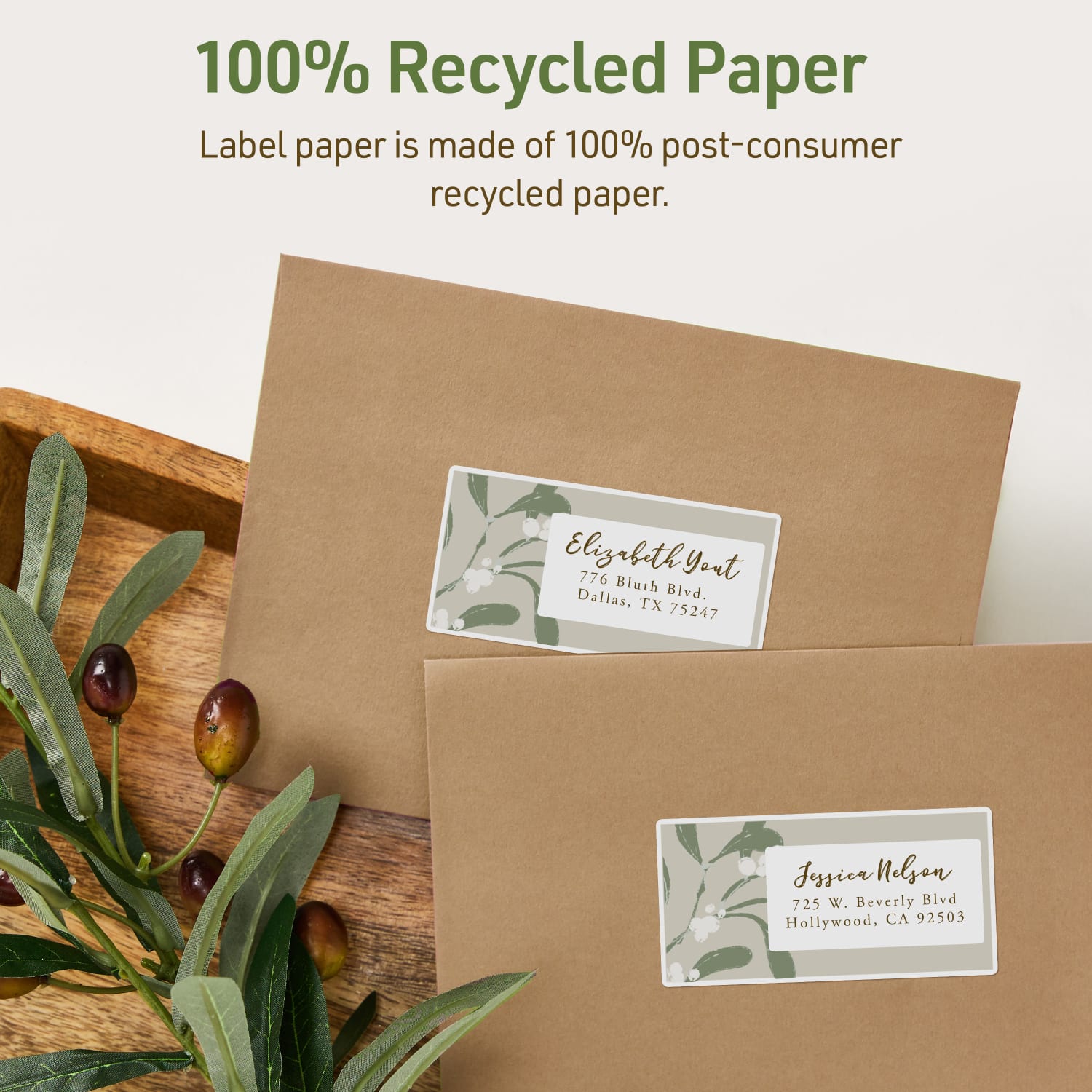 Avery EcoFriendly Permanent Shipping Labels, 48163, 2in x 4in, 100% Recycled, White, Box Of 1,000 - Image 4
