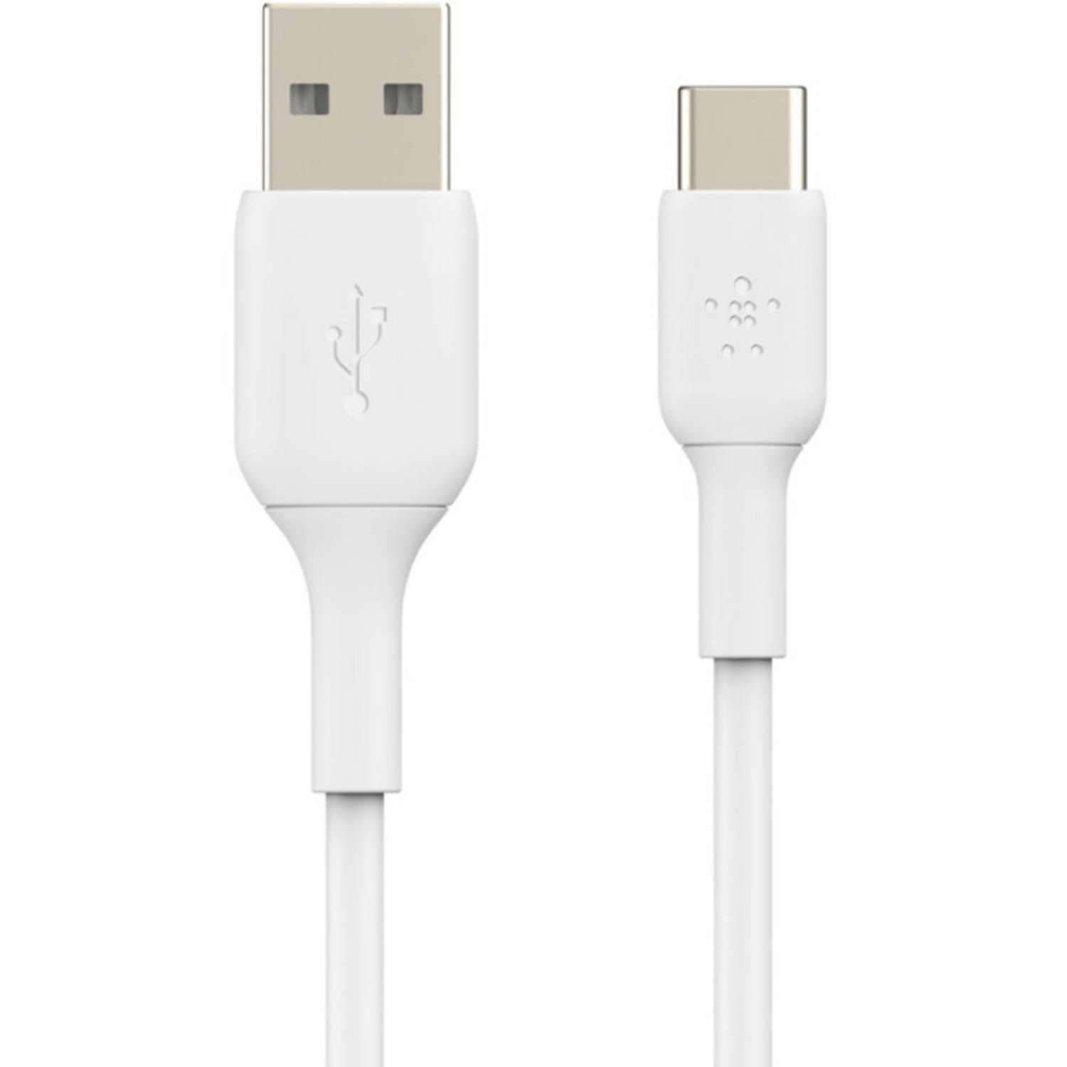 Belkin BoostCharge USB-C to USB-A Cable (1 meter / 3.3 foot, White) - 3.28 ft USB/USB-C Data Transfer Cable - First End: 1 x USB Type C - Male - Second End: 1 x USB Type A - Male - White - Image 3