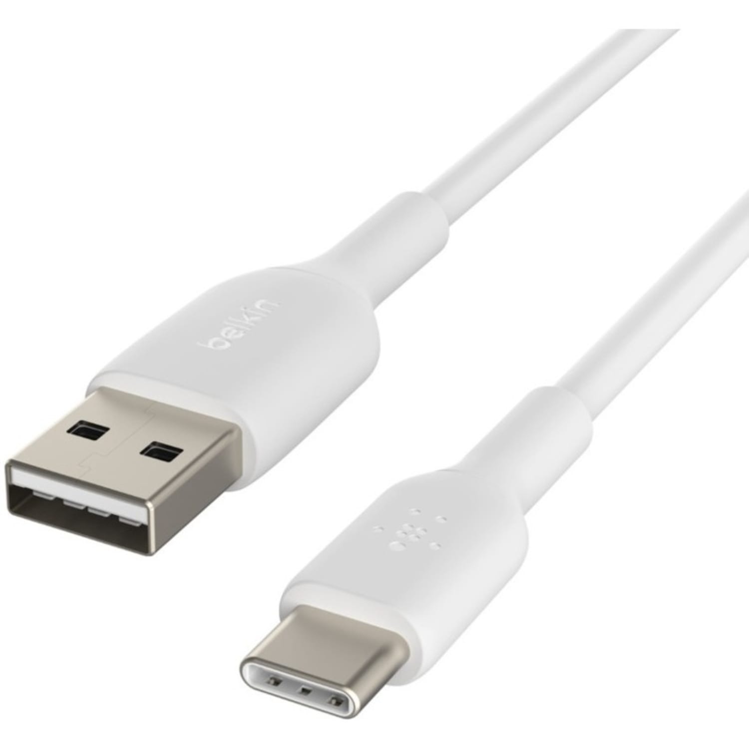 Belkin BoostCharge USB-C to USB-A Cable (1 meter / 3.3 foot, White) - 3.28 ft USB/USB-C Data Transfer Cable - First End: 1 x USB Type C - Male - Second End: 1 x USB Type A - Male - White - Image 5