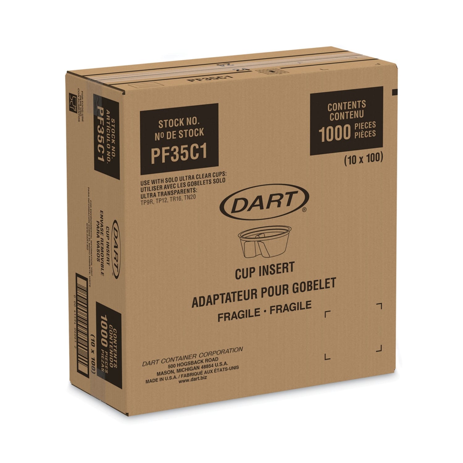 Dart Single Compartment Cup Inserts, 3.5 Oz, Clear, Carton Of 1,000 Inserts - Image 3