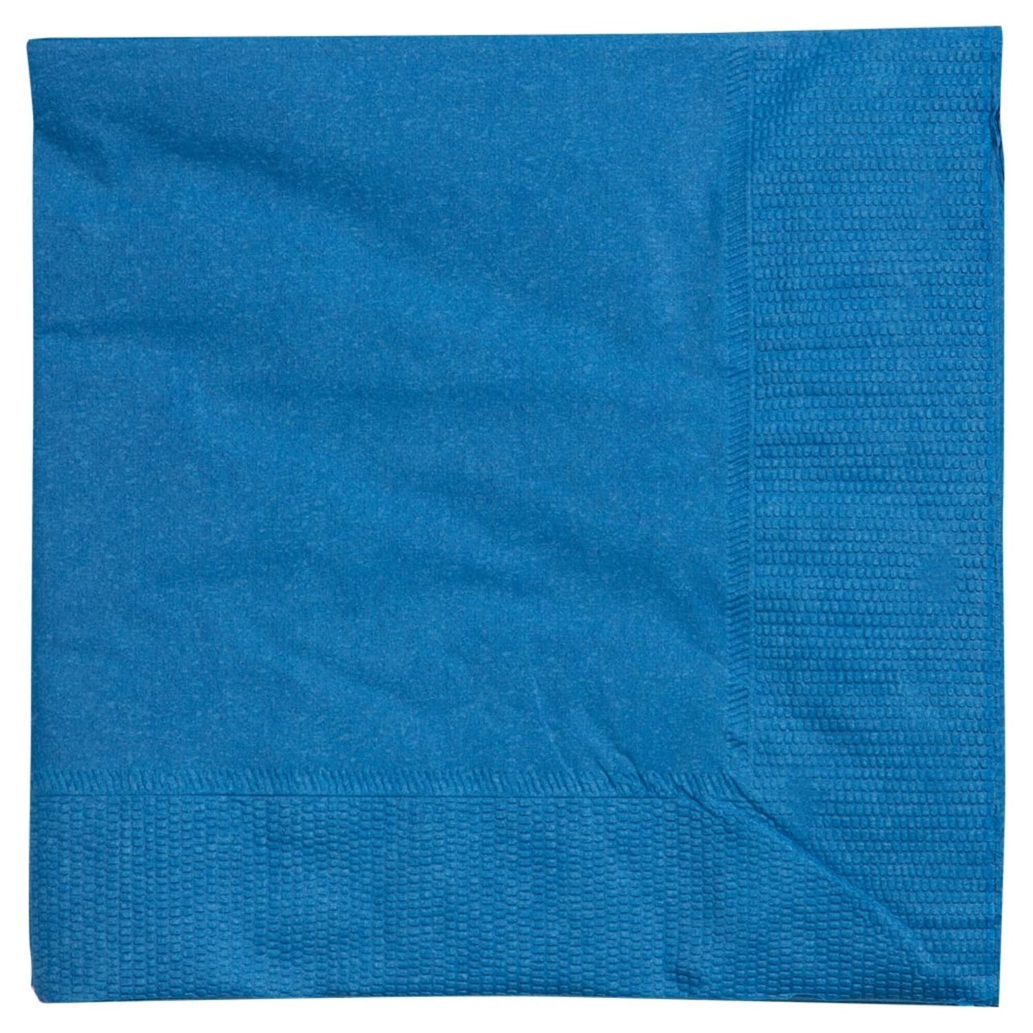 JAM PAPER Small Beverage Napkins - 5 x 5 - Blue - 40/Pack - Image 3