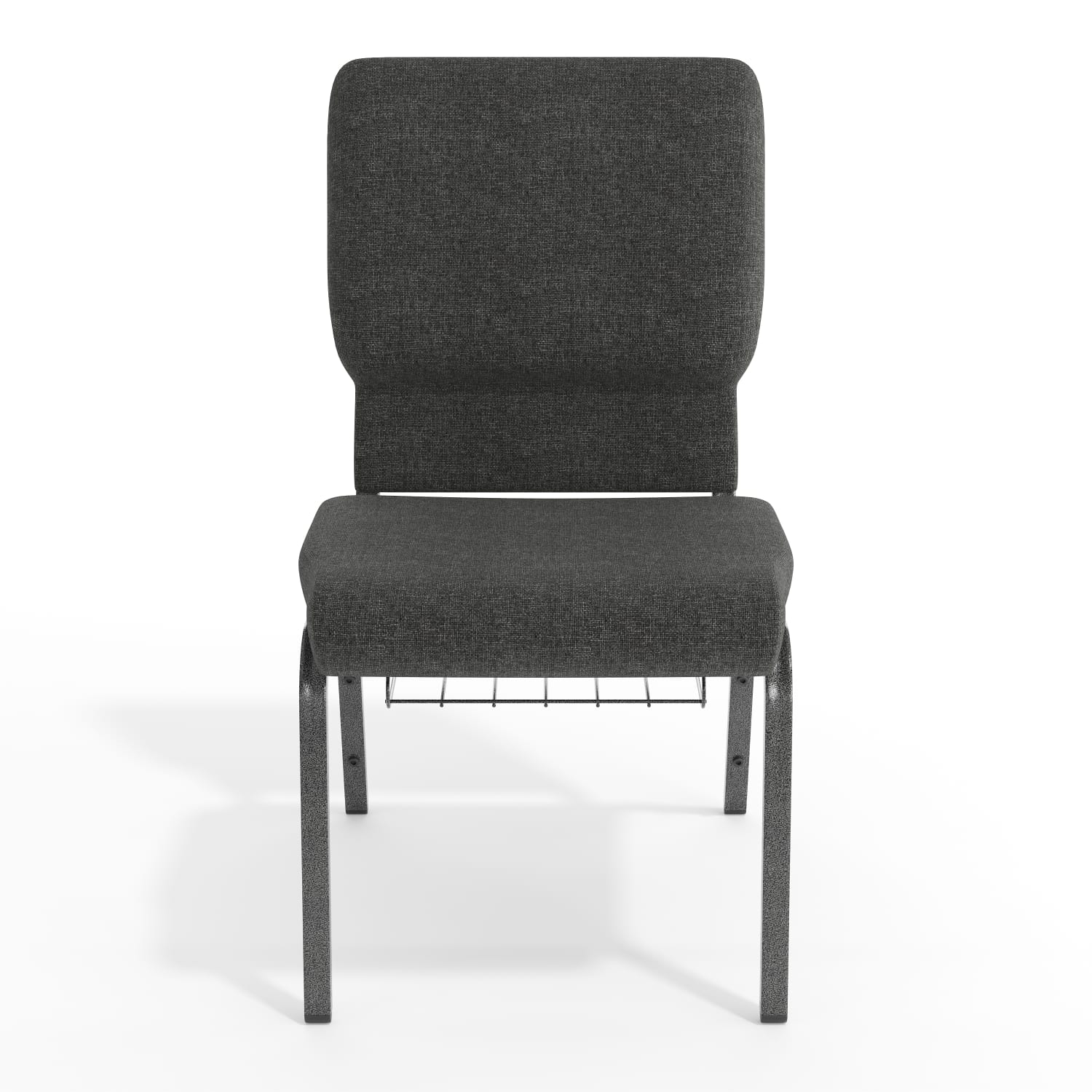 Flash Furniture HERCULES Church Chair With Book Rack, Dark Gray/Silver Vein - Image 11