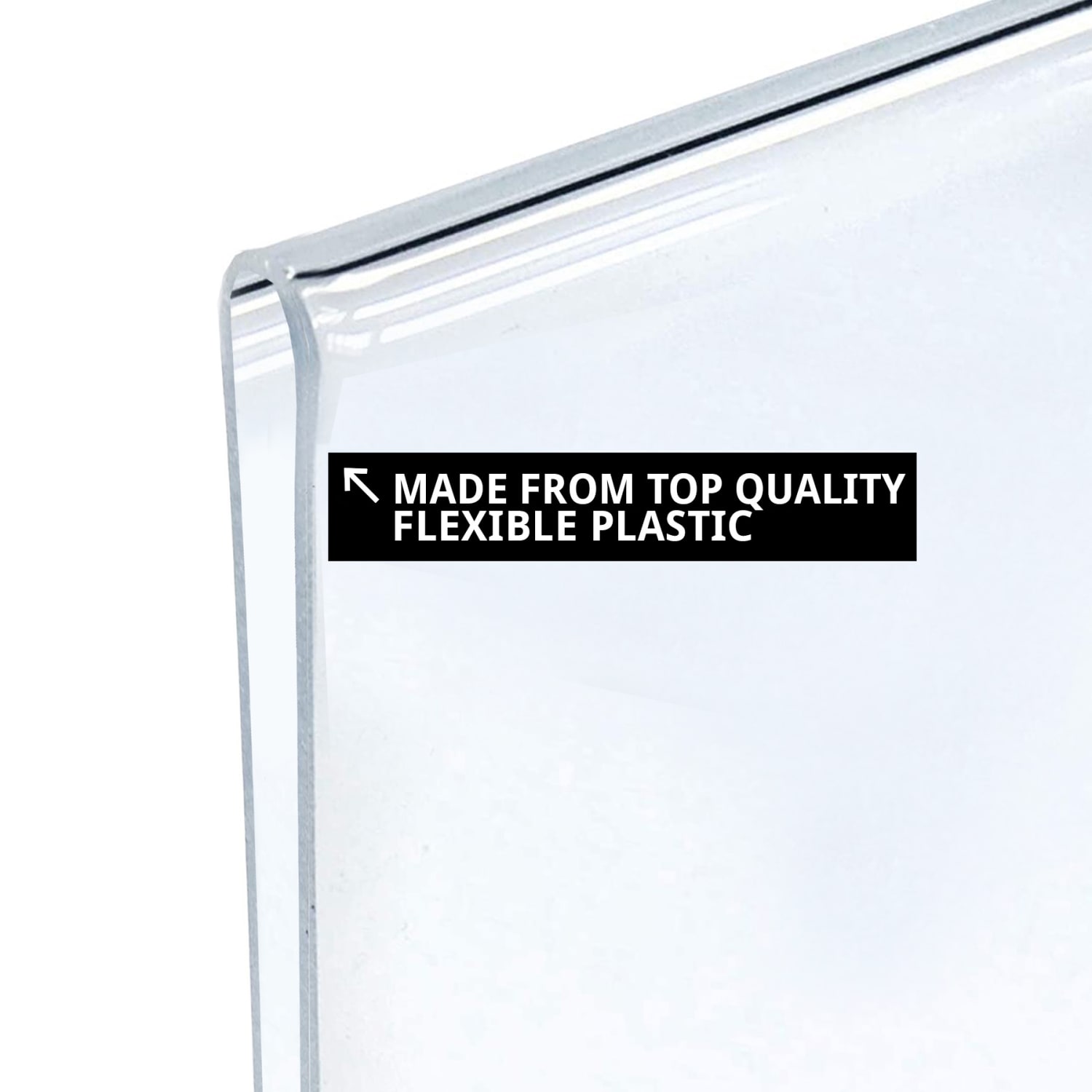 Azar Displays Flexible Plastic Vertical Sign Holders, 8-1/2in x 11in, Clear, Pack of 3 Holders - Image 4