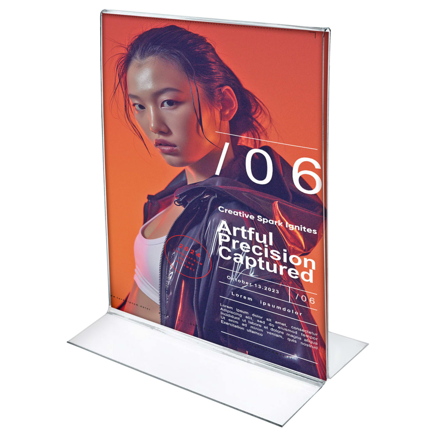 Azar Displays Flexible Plastic Vertical Sign Holders, 8-1/2in x 11in, Clear, Pack of 3 Holders - Image 5