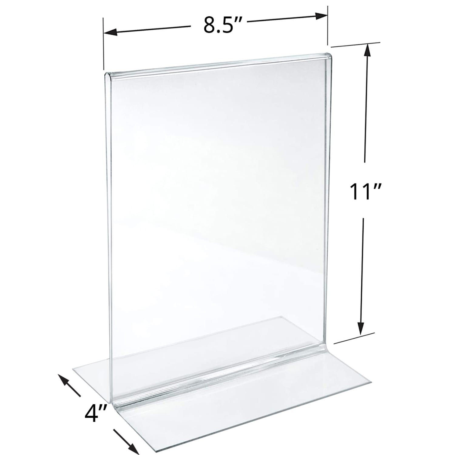Azar Displays Flexible Plastic Vertical Sign Holders, 8-1/2in x 11in, Clear, Pack of 3 Holders - Image 6