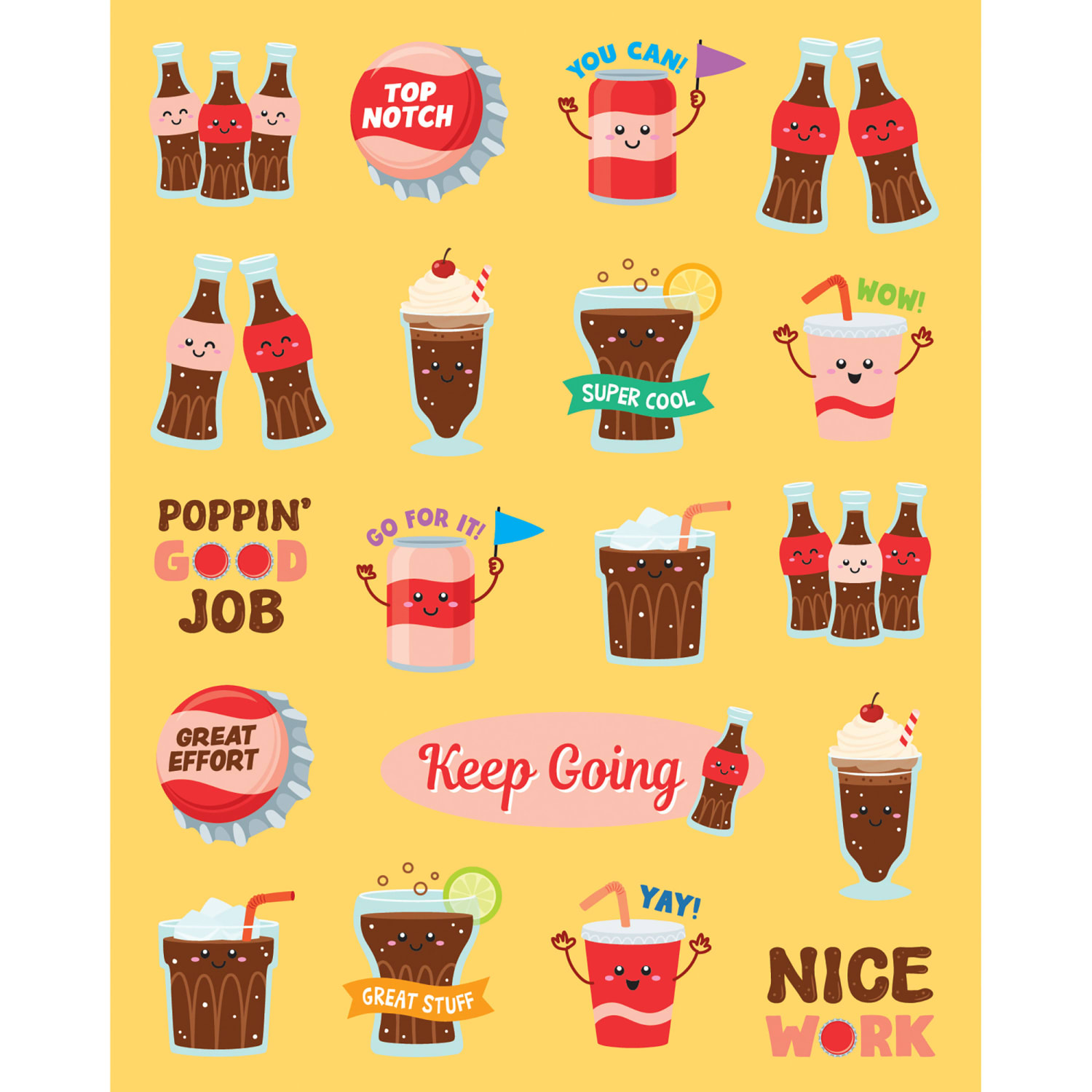 Teacher Created Resources Smelly Stickers, Cola, 114 Per Pack, Set Of 6 Packs - Image 3
