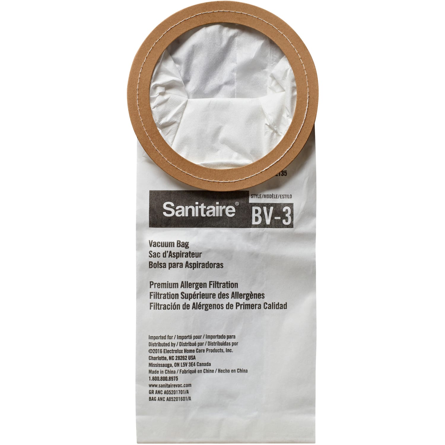 Sanitaire Replacement SC530 Series Vacuum Bags - 5 / Pack - Type BV-3 - Micro Allergen - White - Image 3