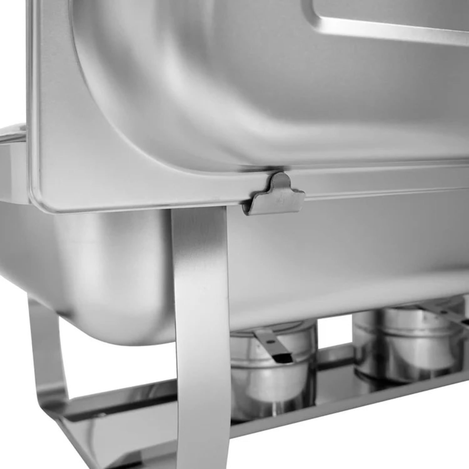 Winco 8-Quart Full-Size Folding Stand Chafer, 11-3/4inH x 23inW x 23inD, Silver - Image 4
