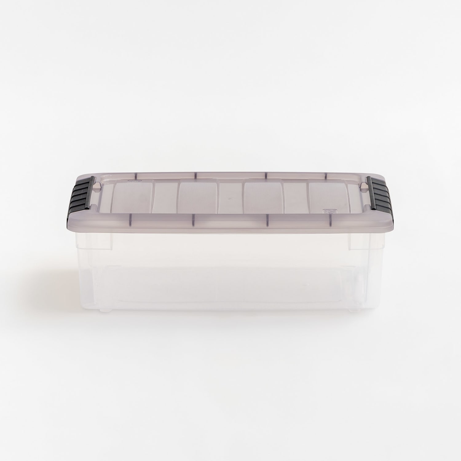 Iris Stack & Pull Storage Box, 1.45 Gallon, Clear/Gray - Image 3
